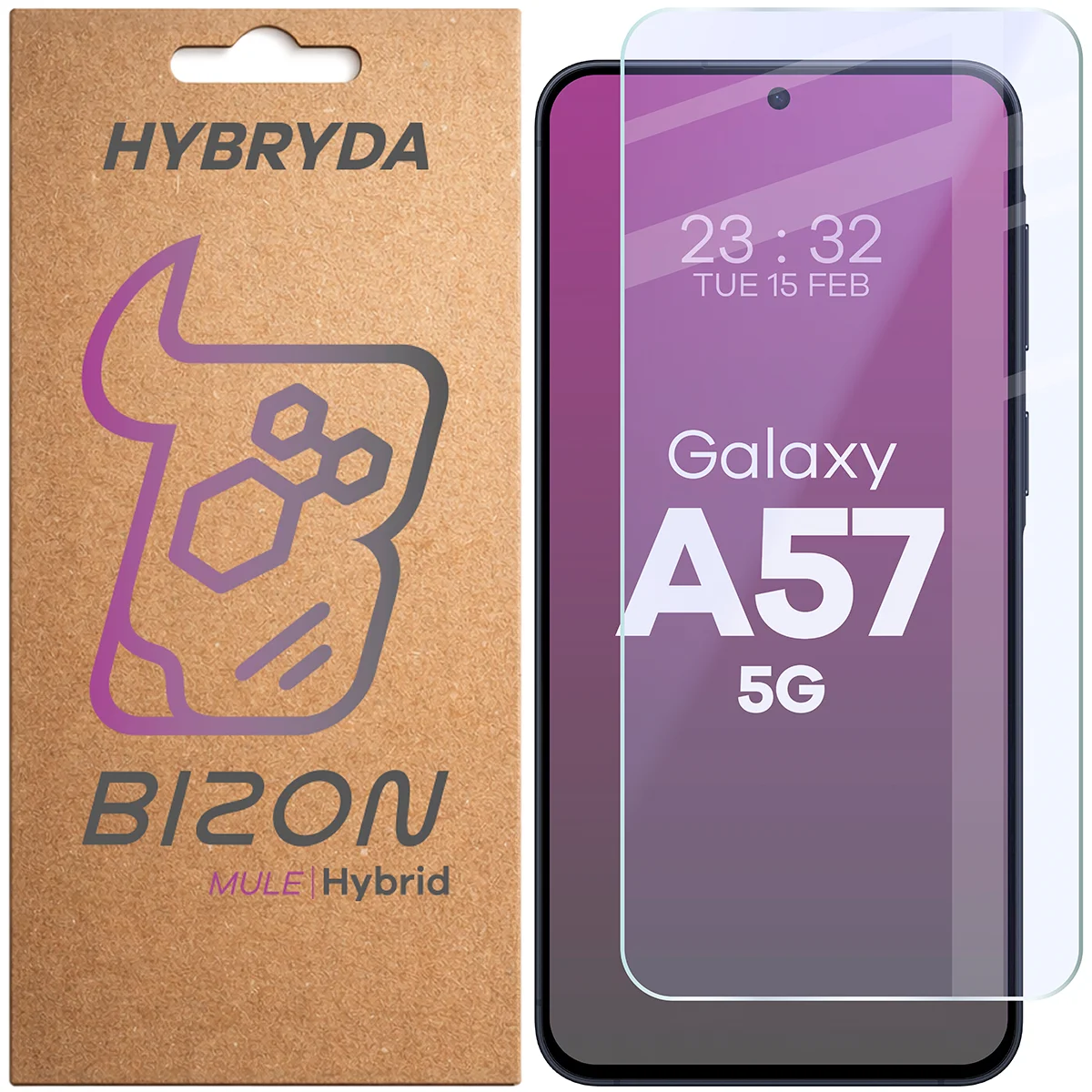 Szkło hybrydowe na ekran Bizon Hybrid Mule do Samsung Galaxy A57 5G