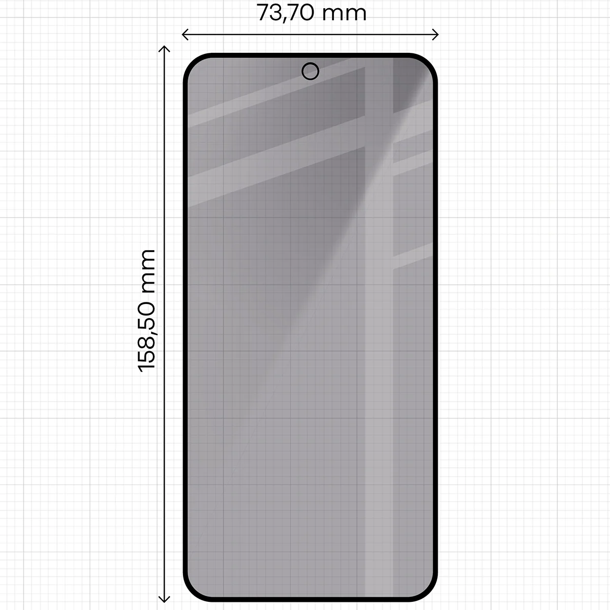 Wymiary szkła na miarce dla Samsung Galaxy S25 FE