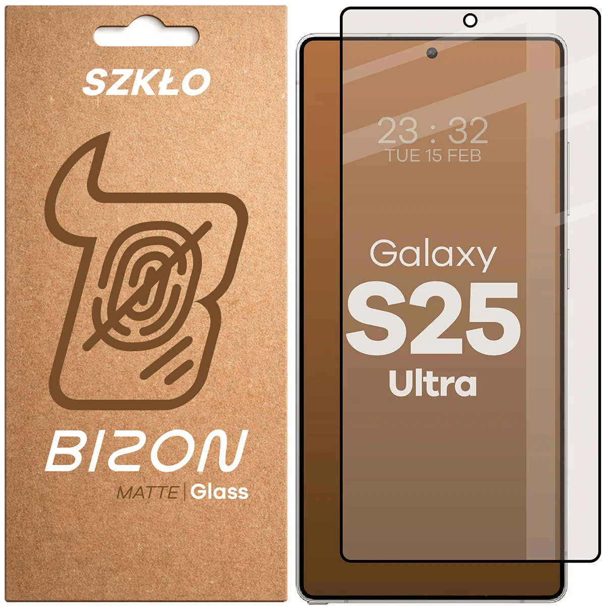 Szkło matowe na ekran Bizon Glass Matte do Samsung Galaxy S25 Ultra, 1 sztuka