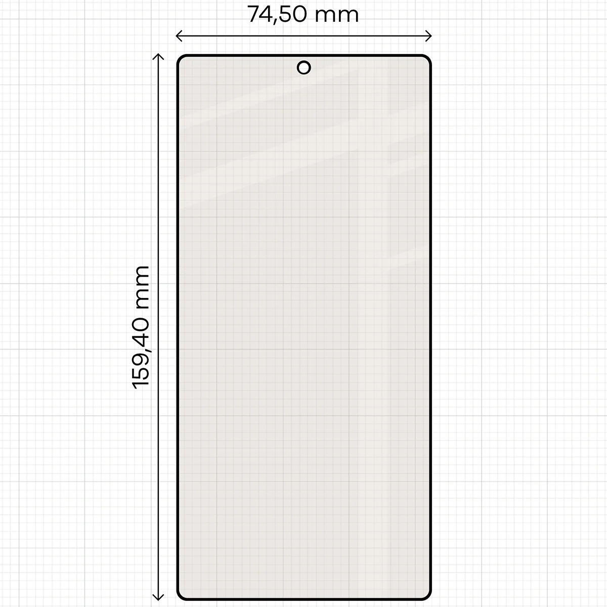 Miarka z wymiarami szkła matowego Bizon Glass Matte Duo do Samsung Galaxy S25 Ultra