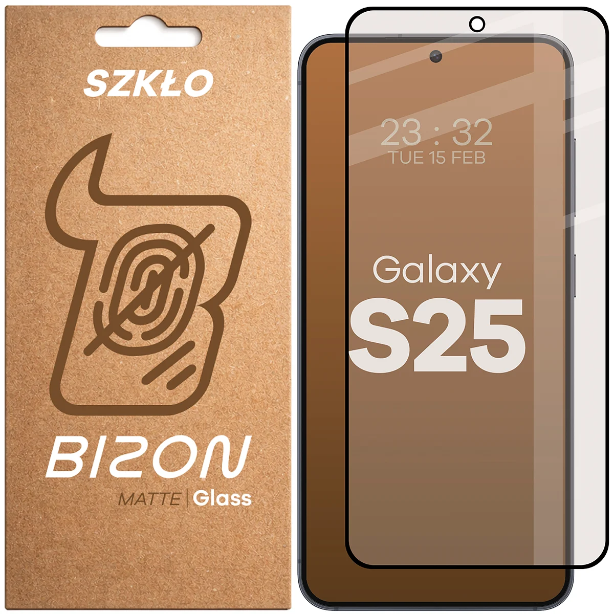 Szkło matowe na ekran Bizon Glass Matte do Samsung Galaxy S25, 1 sztuka