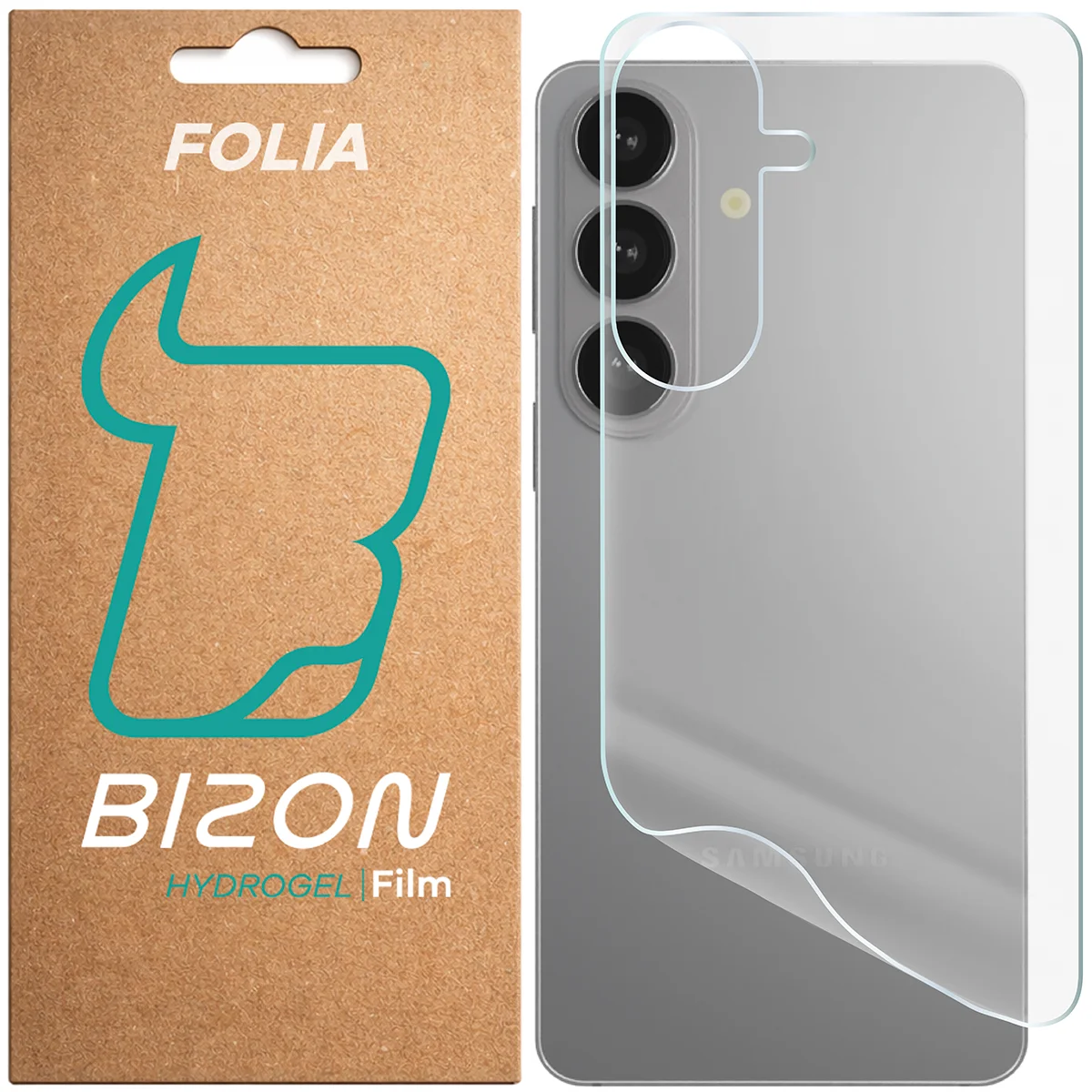 Pudełko i folia hydrożelowa na tył Bizon Film Hydrogel Back do Samsung Galaxy S26