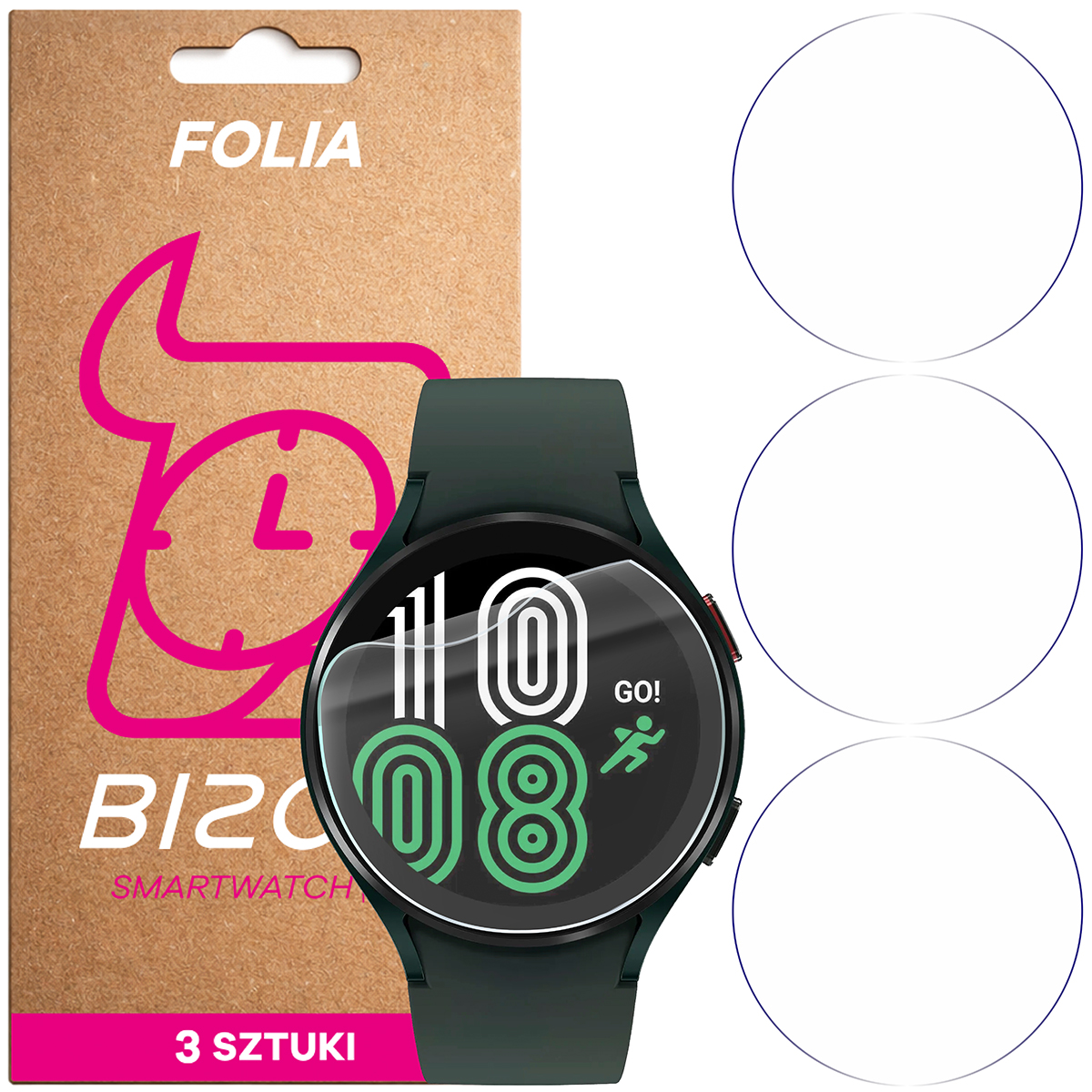 Folia hydrożelowa Bizon Watch Film HydroFlex dla Samsung Galaxy Watch 4 44 mm