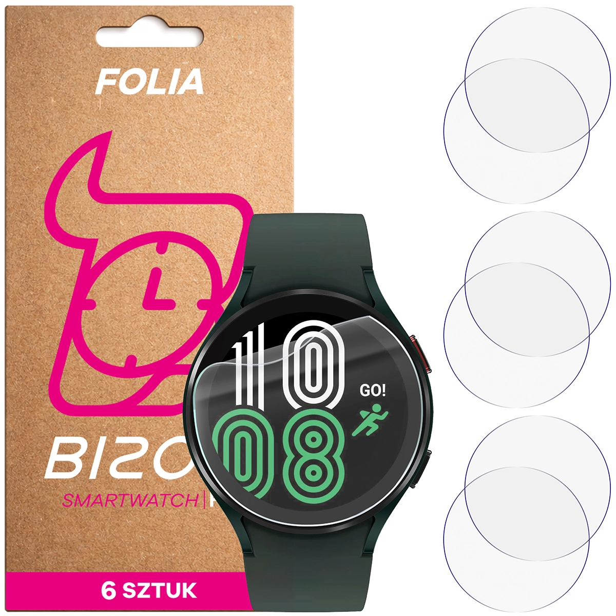Folia hydrożelowa Bizon Watch Film HydroFlex dla Samsung Galaxy Watch 4 44 mm