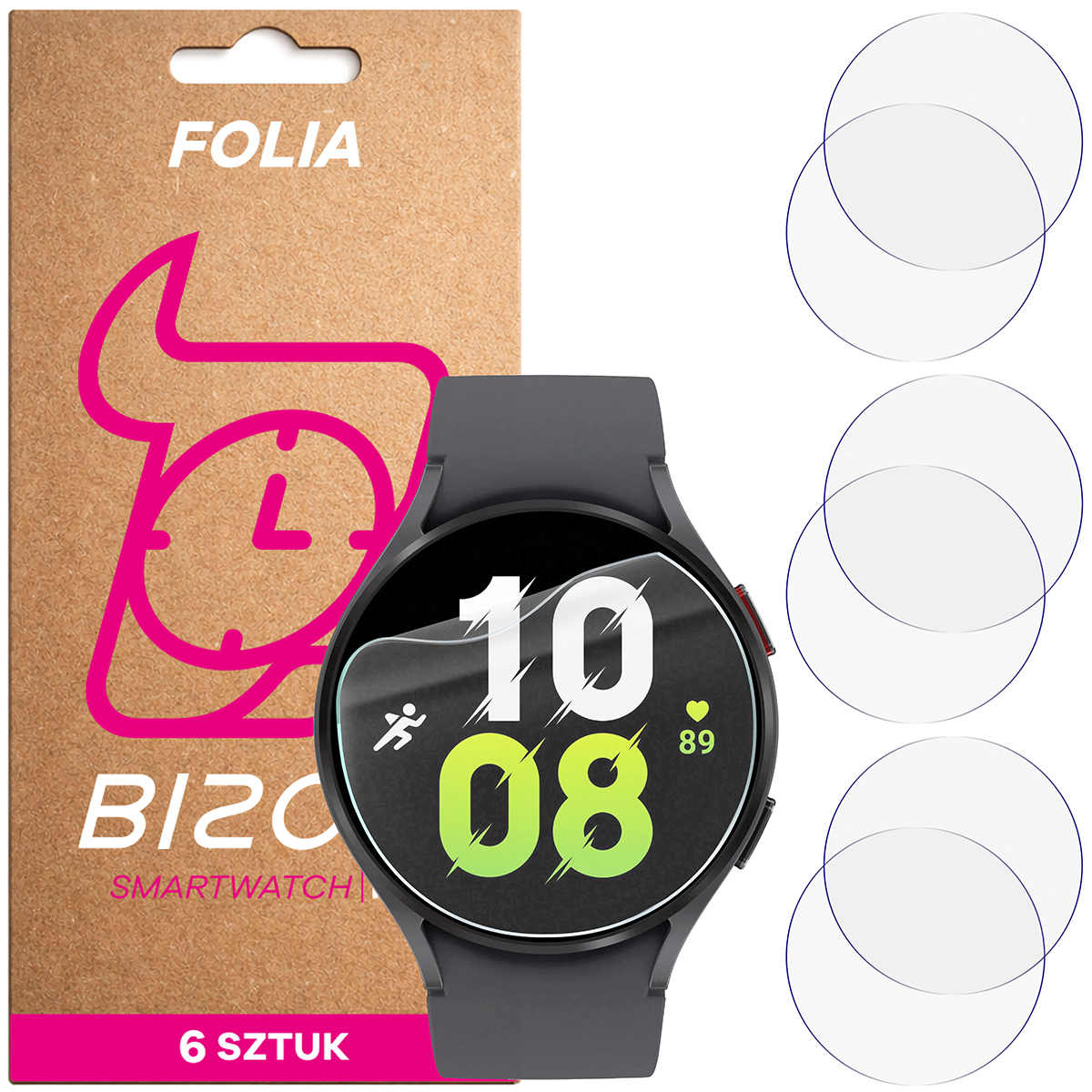 Folia hydrożelowa Bizon Watch Film HydroFlex dla Samsung Galaxy Watch 5 44mm