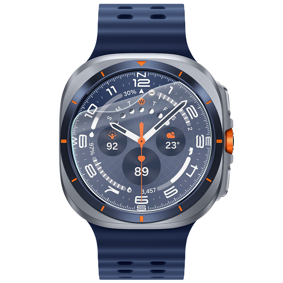 Folia hydrożelowa Bizon Watch Film HydroFlex do Samsung Galaxy Watch Ultra 1 / Ultra 2 / 6 Classic 47 mm na zegarku