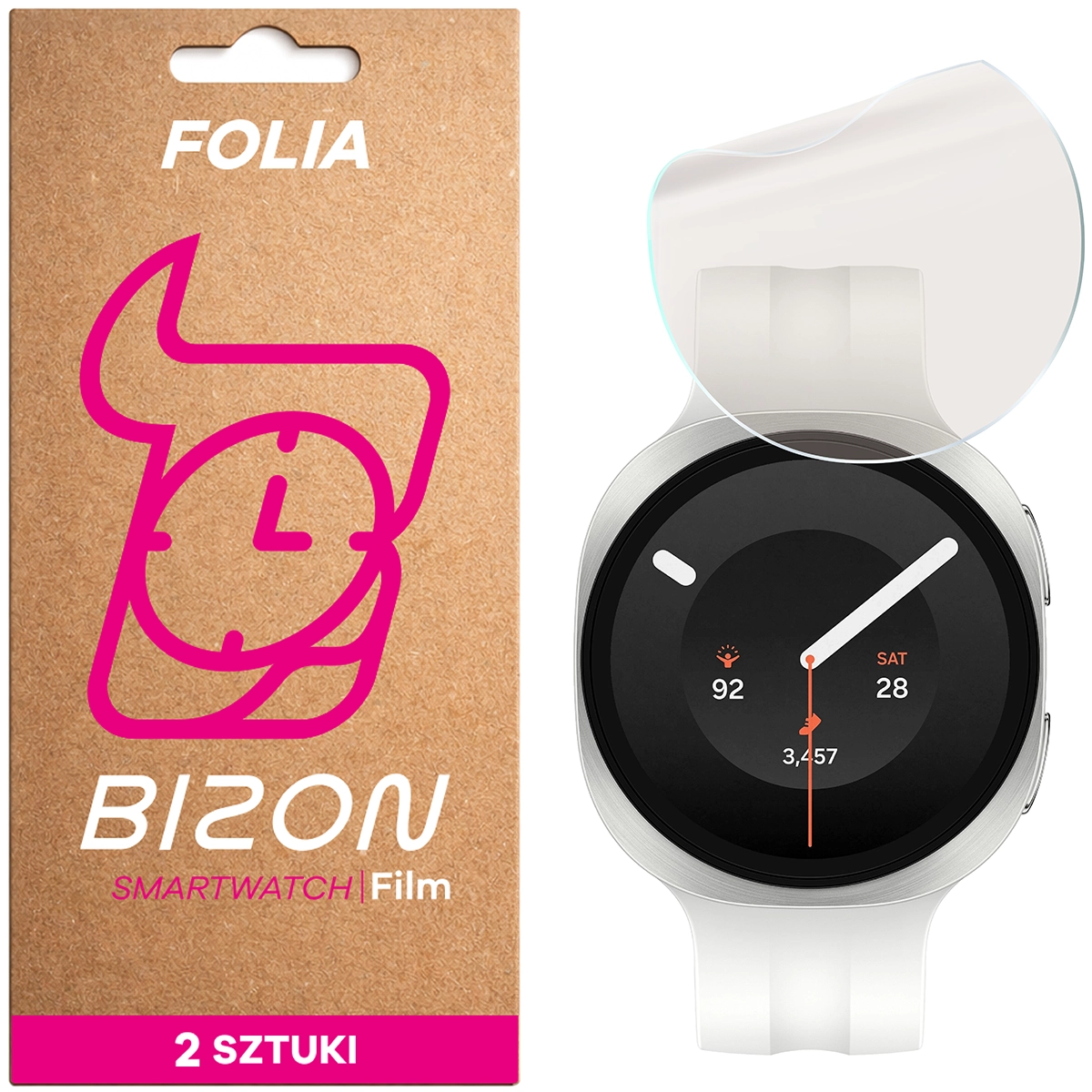 Folia matowa na ekran Bizon Watch Film Matte Duo do Samsung Galaxy Watch 9 40 mm, 2 sztuki