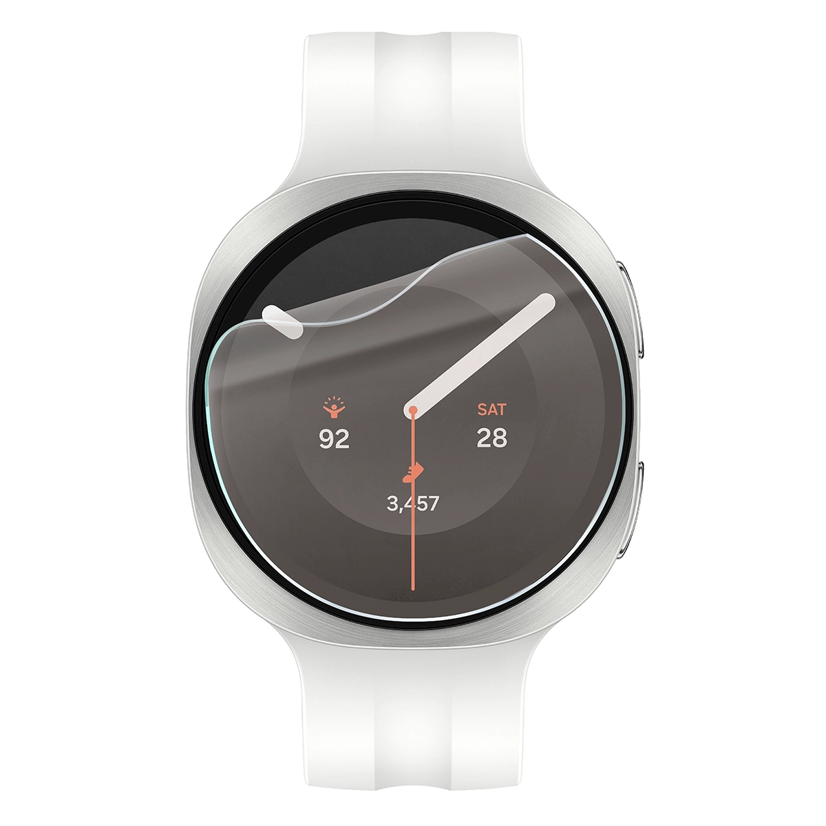 Smartwatch z nałożoną folią ochronną Bizon Watch Film Matte Duo do Samsung Galaxy Watch 9 40 mm