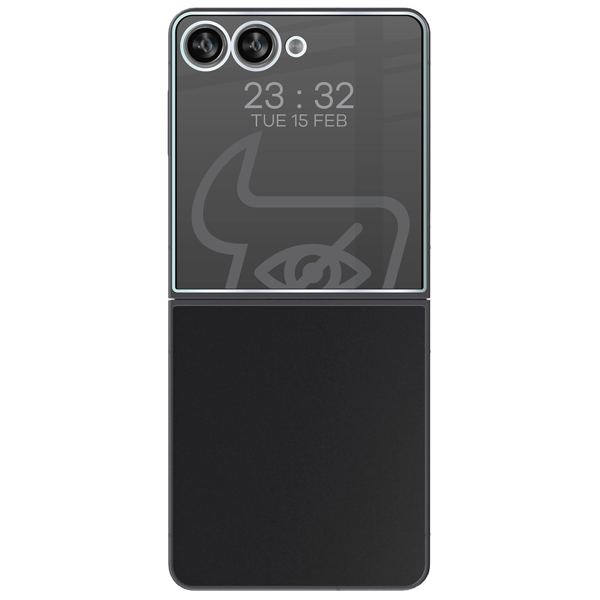Wizualizacja szkła Hybrid Shadow nałożonego na telefon Samsung Galaxy Z Flip8