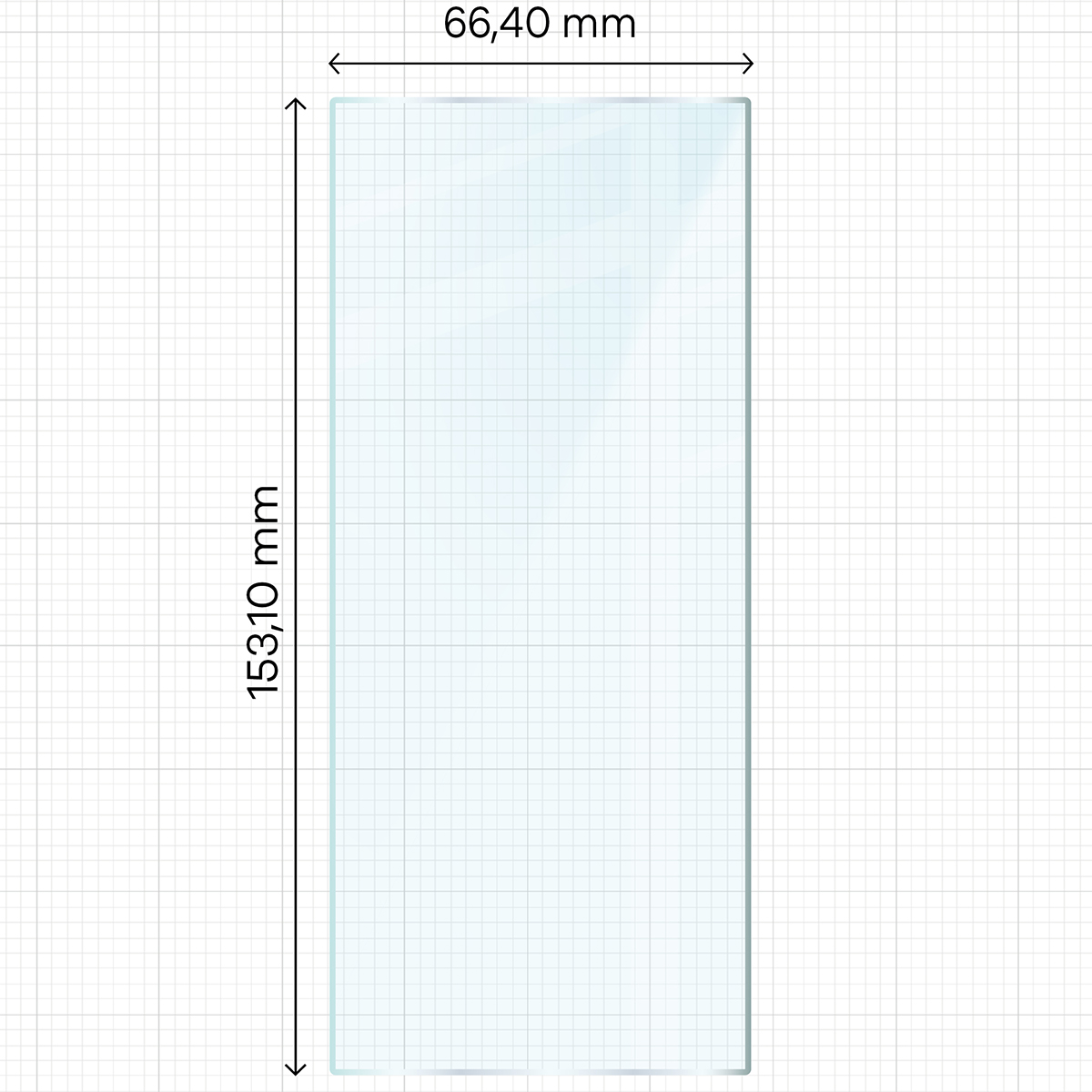 Miarka z wymiarami szkła hartowanego Bizon Glass Clear do Samsung Galaxy Z Fold8 Ultra