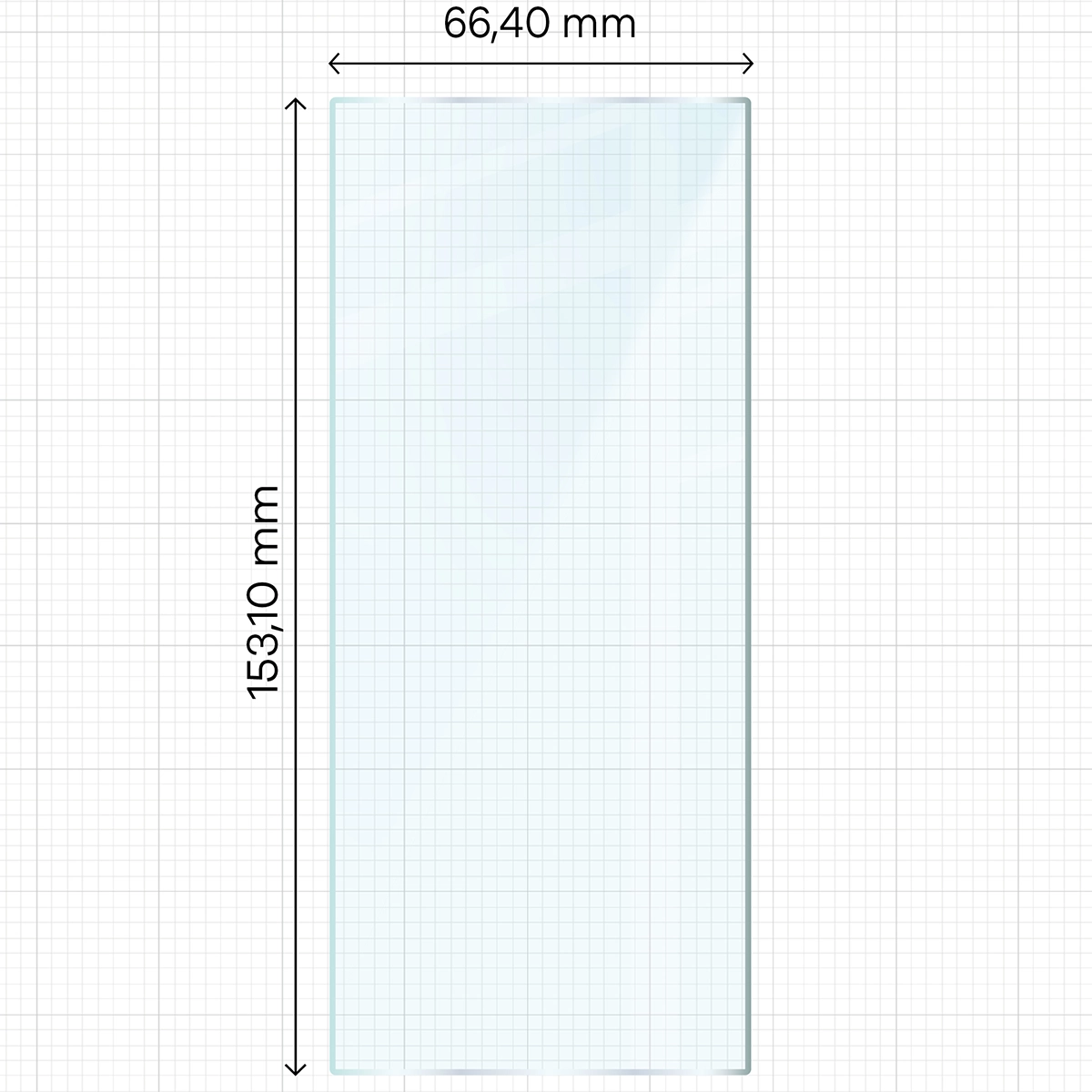 Miarka z wymiarami szkła hartowanego Bizon Glass Clear Duo do Samsung Galaxy Z Fold8 Ultra