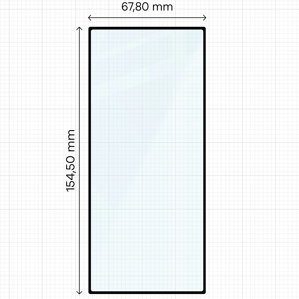 Wymiary szkła Bizon Glass Edge do Samsung Galaxy Z Fold8 Ultra