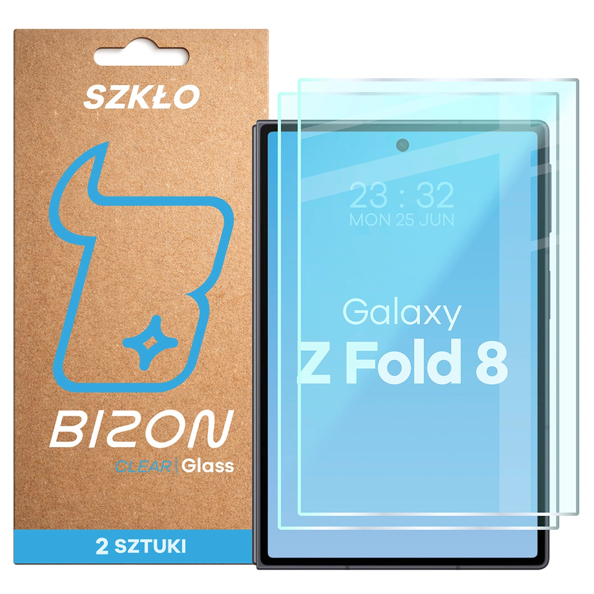 Szkło hartowane Bizon Glass Clear Duo do Samsung Galaxy Z Fold8, 2 sztuki