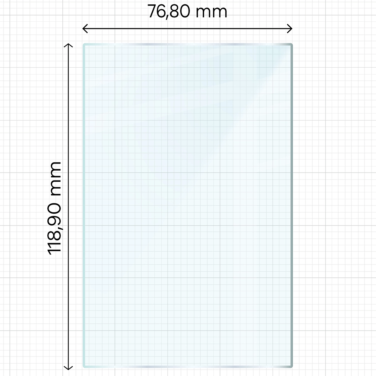 Miarka z wymiarami szkła hartowanego Bizon Glass Clear Pack do Samsung Galaxy Z Fold8