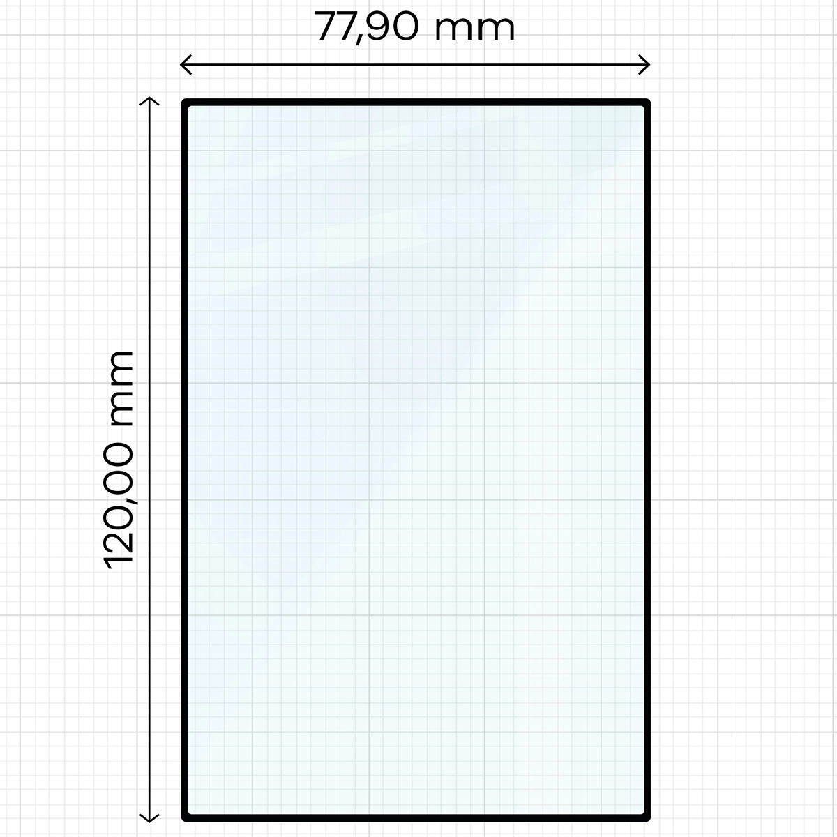 Miarka z wymiarami szkła hartowanego Bizon Glass Edge do Samsung Galaxy Z Fold8