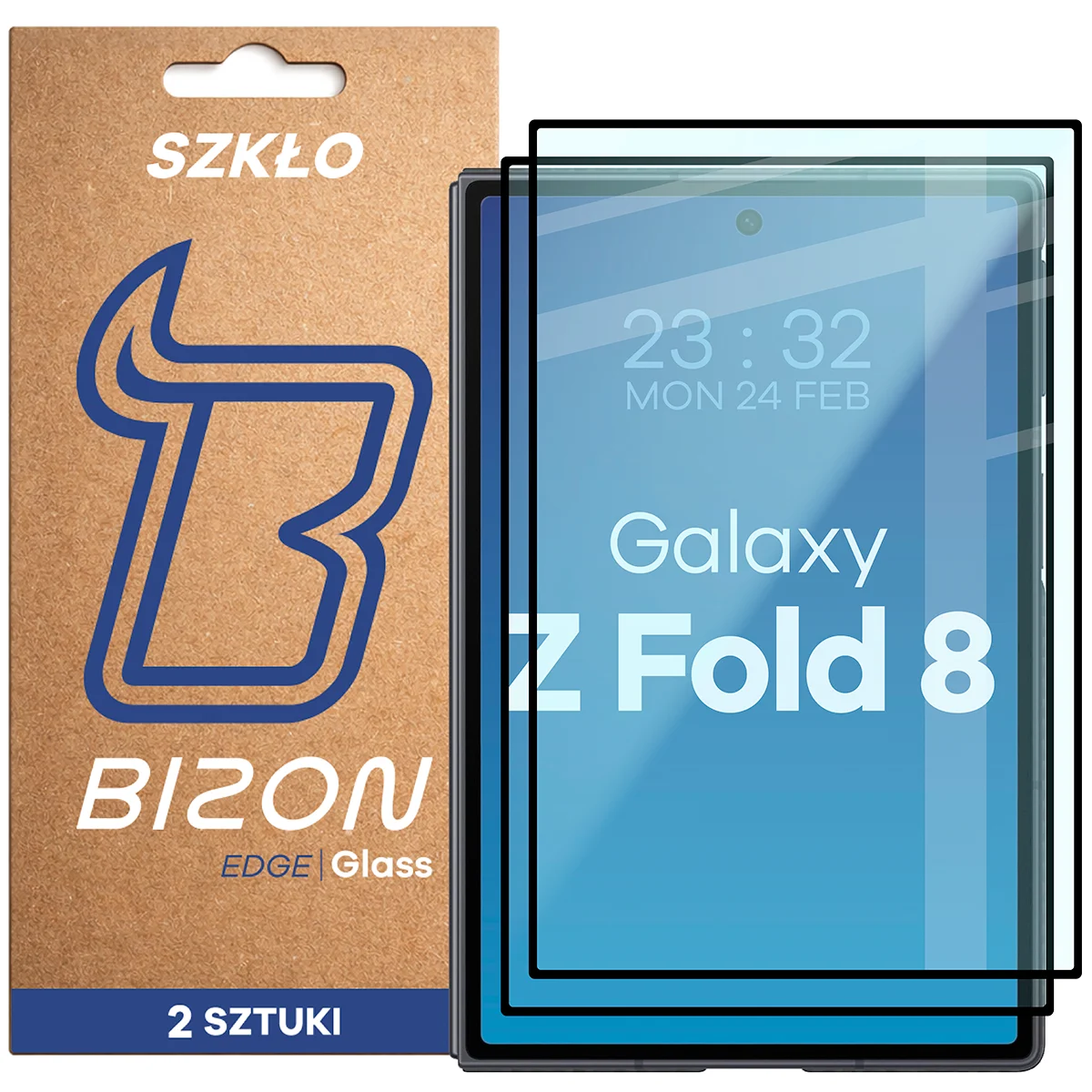 Szkło hartowane na cały ekran Bizon Glass Edge Duo dla Samsung Galaxy Z Fold8