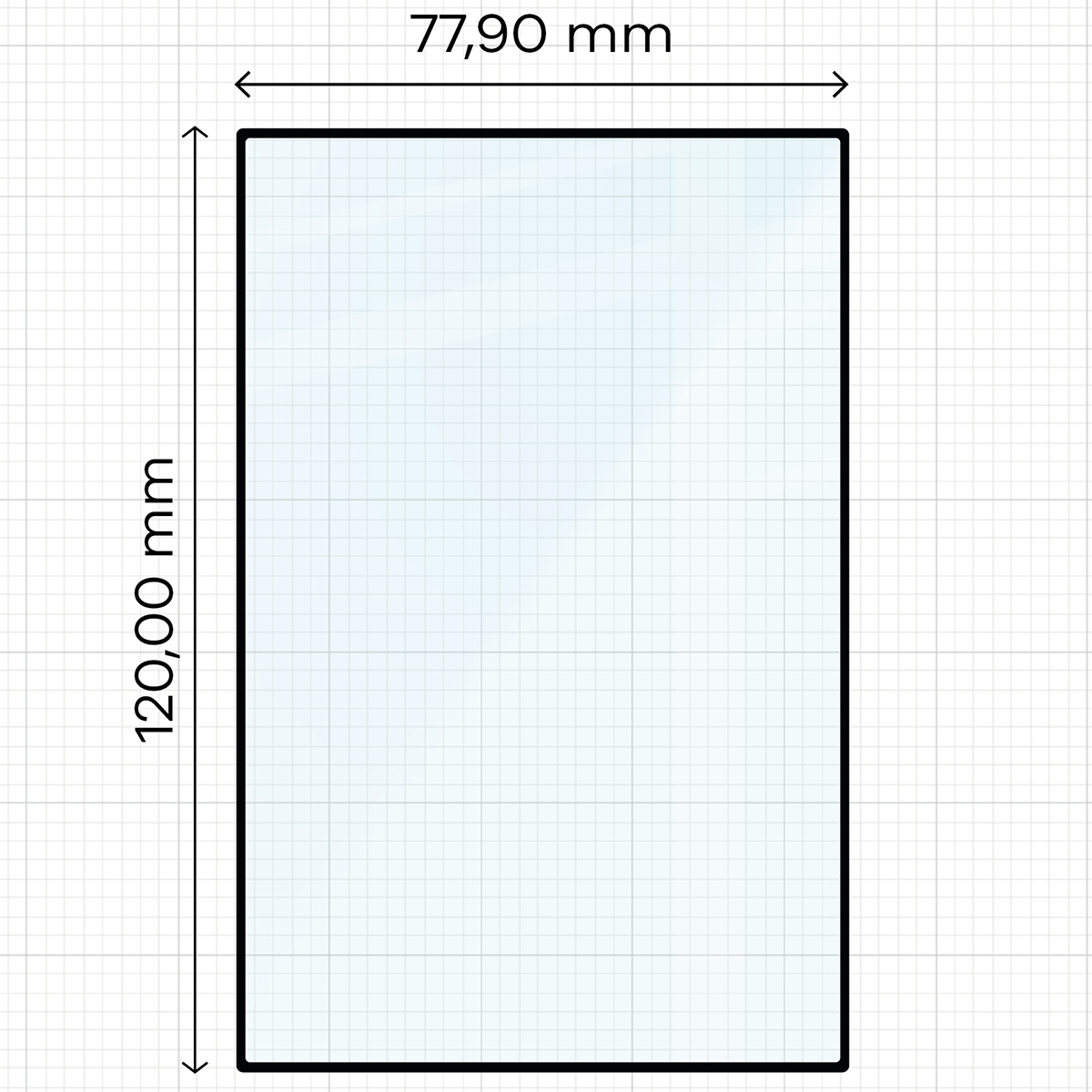 Wymiary szkła Bizon Glass Edge Duo do Samsung Galaxy Z Fold8
