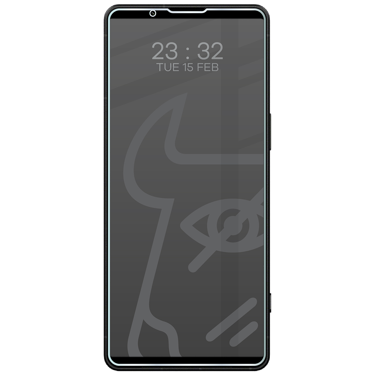 Wizualizacja szkła Hybrid Shadow nałożonego na telefon Sony Xperia 1 VIII