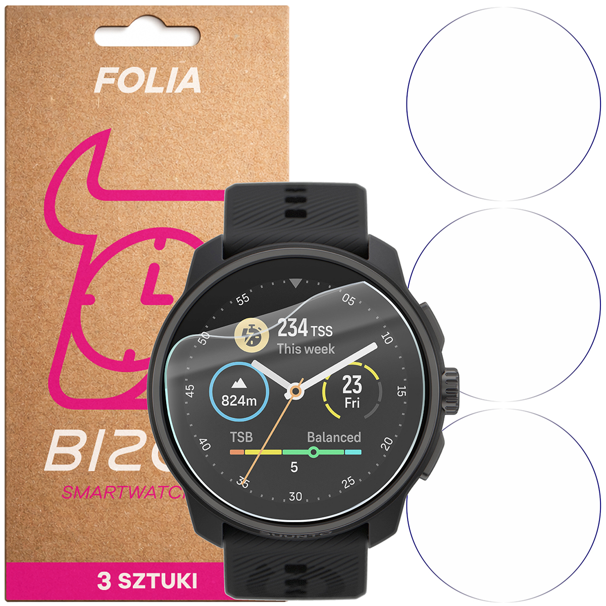 Folia hydrożelowa Bizon Watch Film HydroFlex dla Suunto Race S