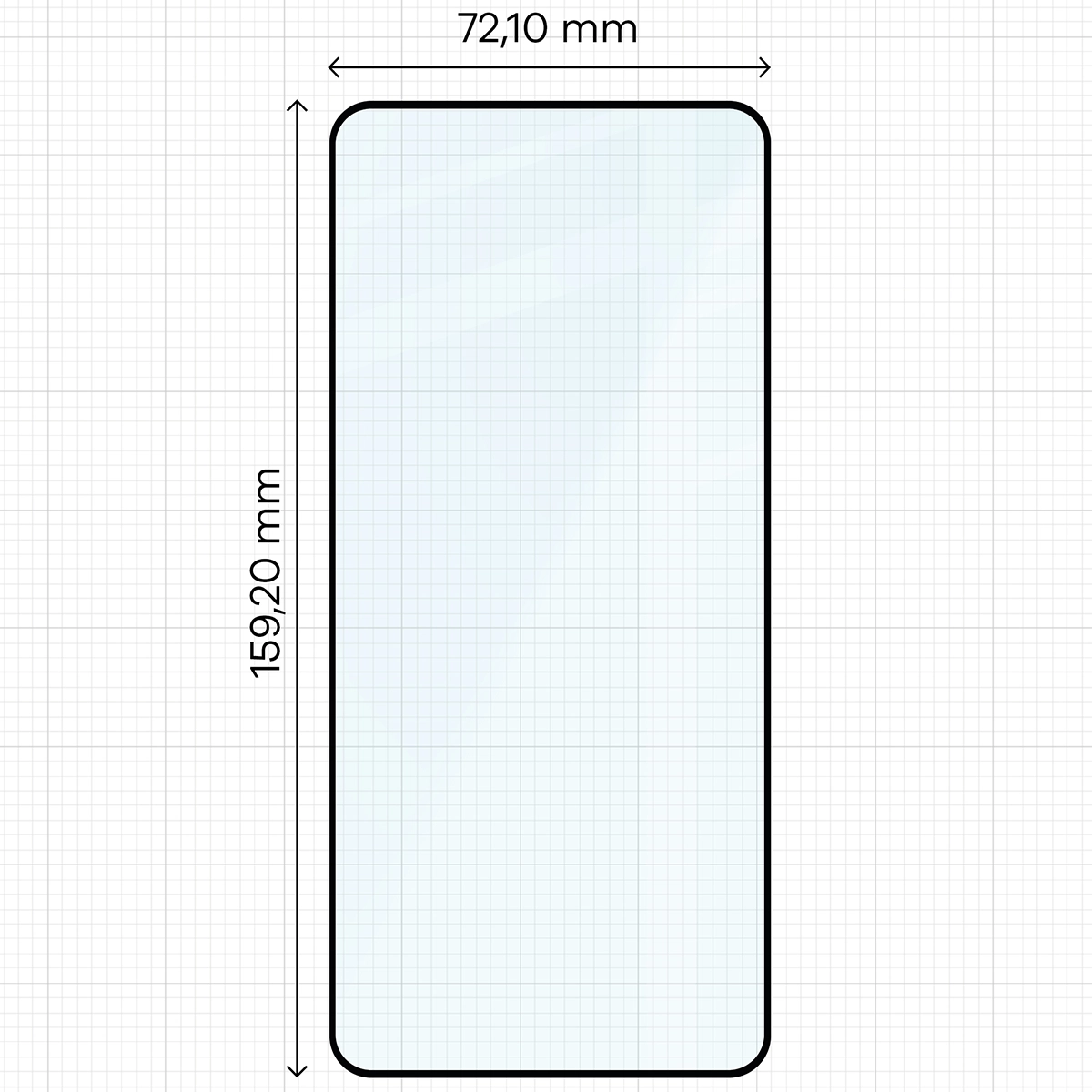 Wymiary szkła Bizon Glass Edge do Vivo V70 Lite 5G