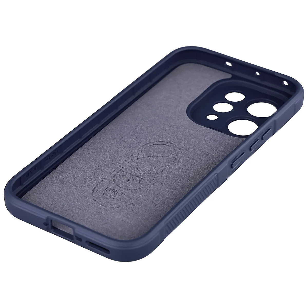 Precyzyjne wycięcia i kompatybilność z ładowaniem indukcyjnym w etui Bizon Case Tur do Vivo V70 5G