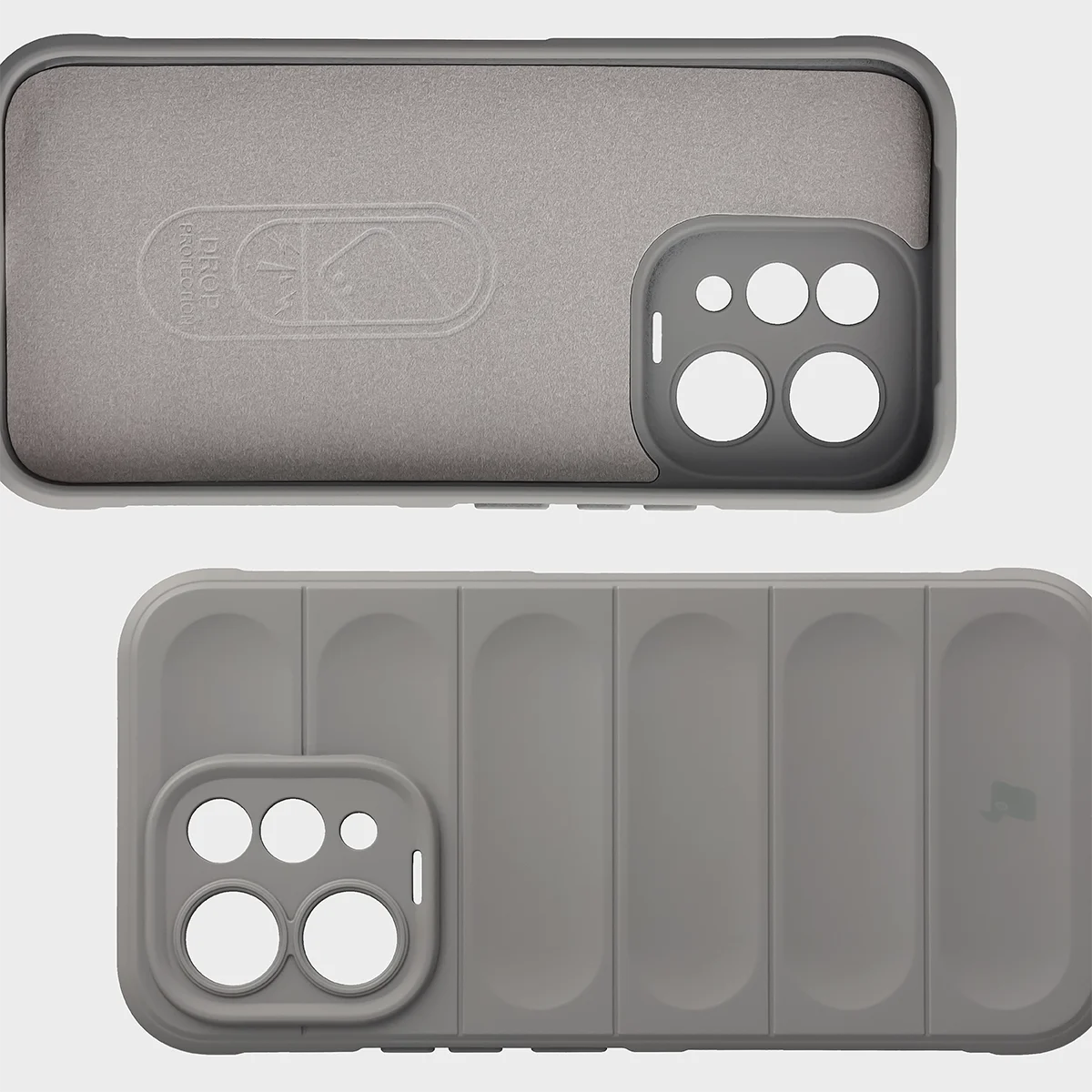 Wyściółka z mikrofibry, wyżłobienia na pleckach i wzmocnione narożniki w etui Bizon Case Tur do Vivo V70 5G