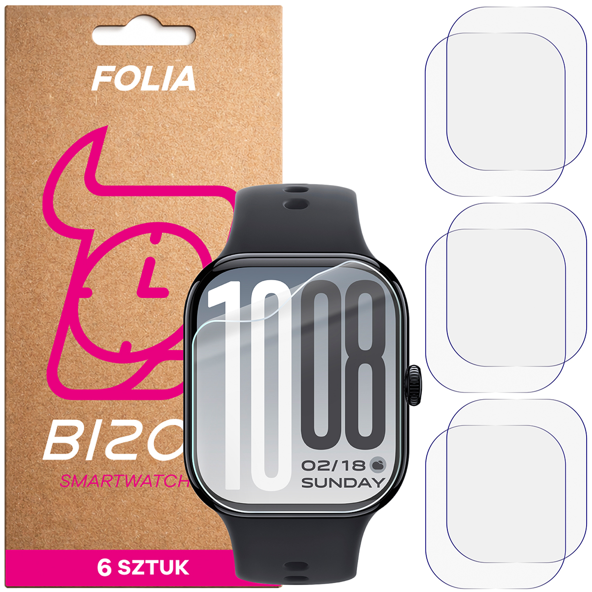 Folia hydrożelowa Bizon Watch Film HydroFlex dla Vivo Watch GT 2