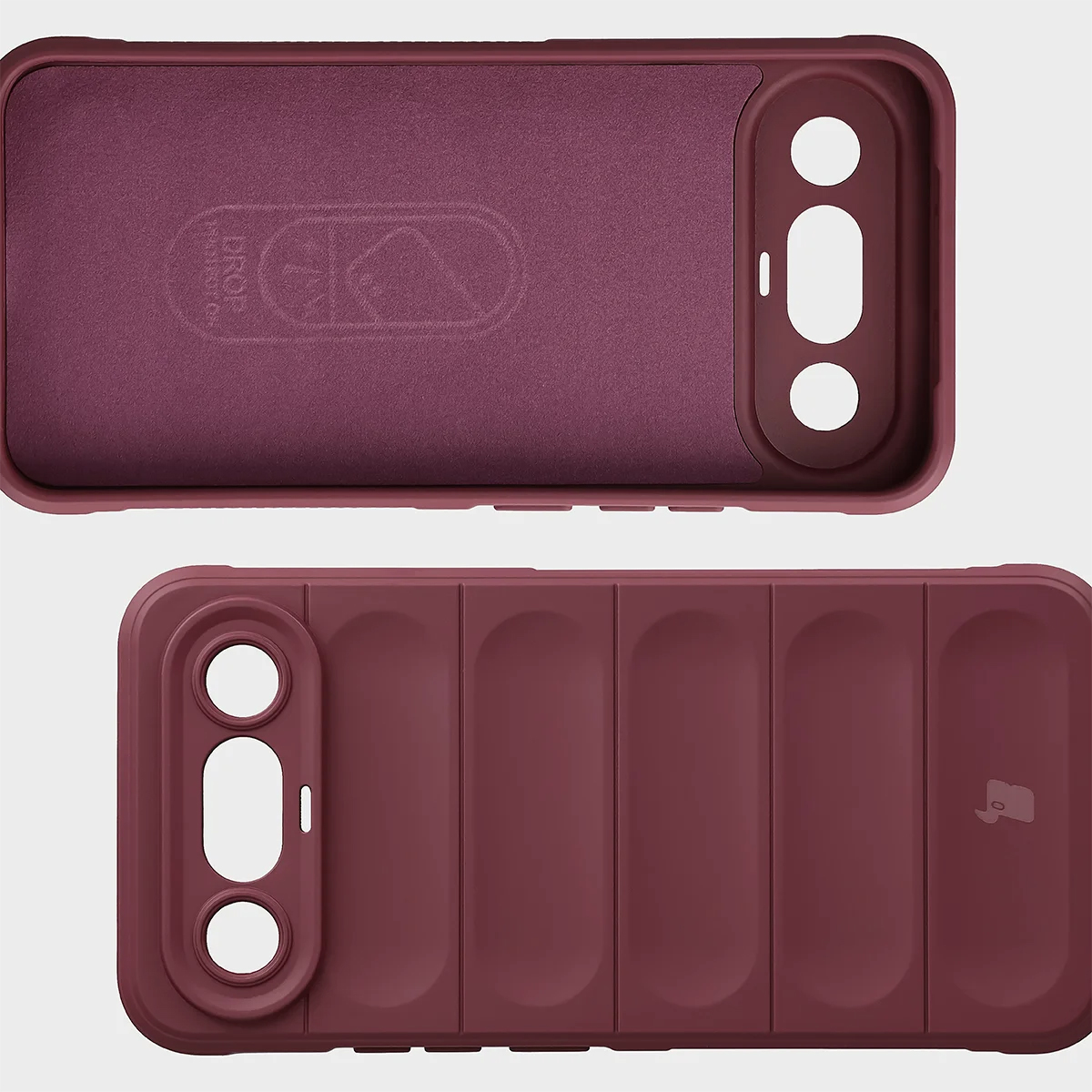 Wyściółka z mikrofibry, wyżłobienia na pleckach i wzmocnione narożniki w etui Bizon Case Tur do Vivo X300 FE