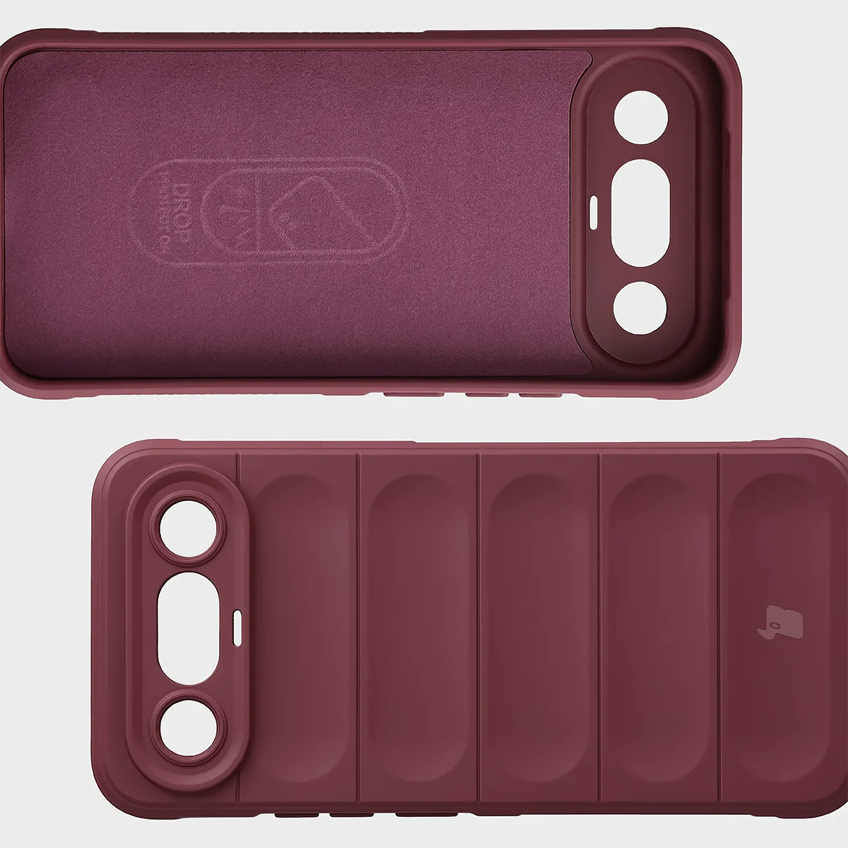 Wyściółka z mikrofibry, wyżłobienia na pleckach i wzmocnione narożniki w etui Bizon Case Tur do Vivo X300 FE