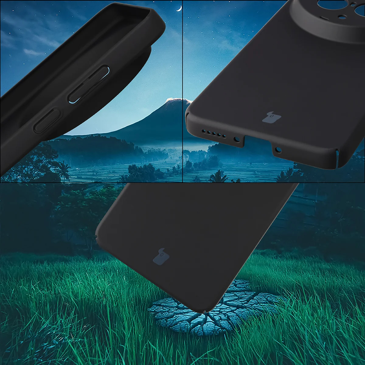 Zintegrowane osłony na przyciski, wycięcia i twardy materiał etui Bizon Case Łupka do Vivo X300 Ultra