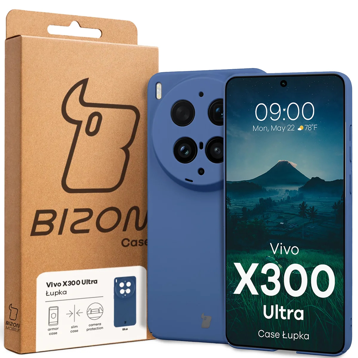 Etui Bizon Case Łupka do Vivo X300 Ultra