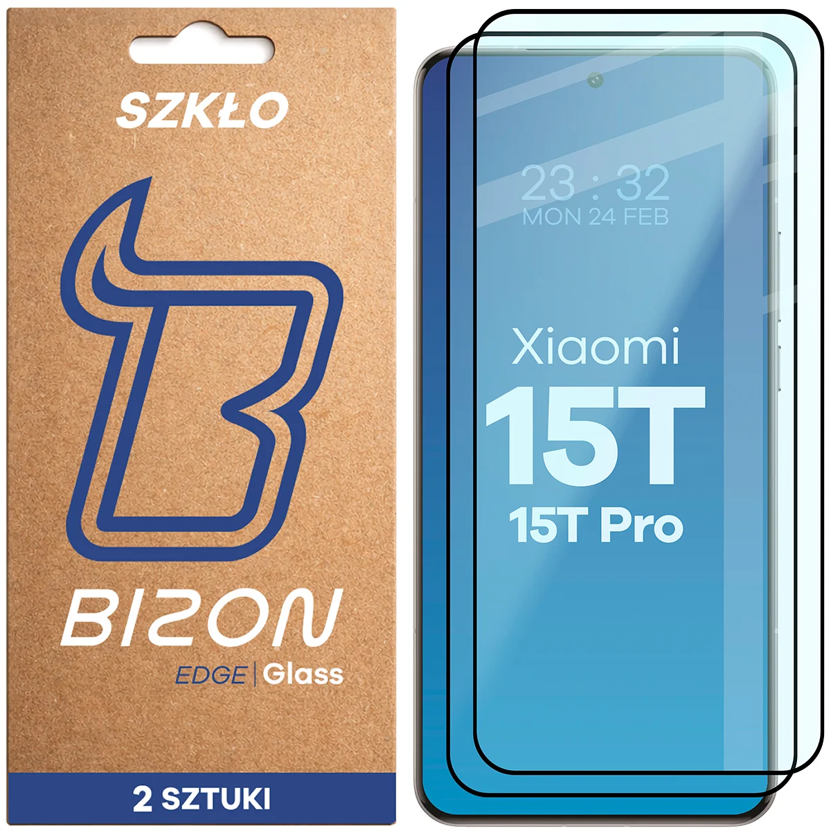 Szkło hartowane na cały ekran Bizon Glass Edge Duo dla Xiaomi 15T / Xiaomi 15T Pro