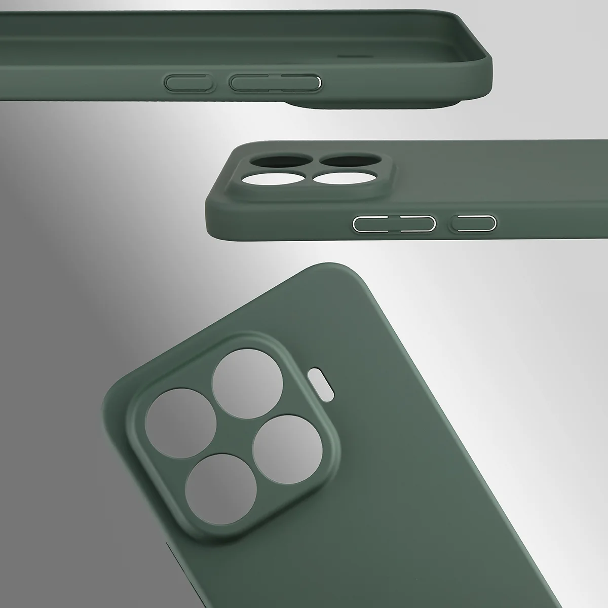 Dedykowane wycięcia i podwyższone krawędzie aparatu i ekranu w etui Bizon Case Łupka do Xiaomi 17T Pro