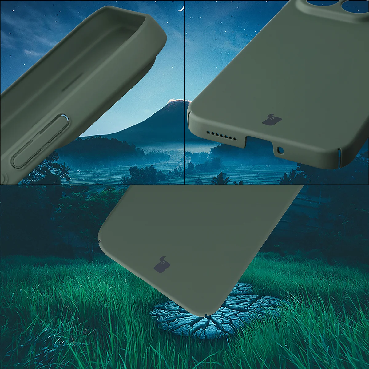 Zintegrowane osłony na przyciski, wycięcia i twardy materiał etui Bizon Case Łupka do Xiaomi 17T Pro