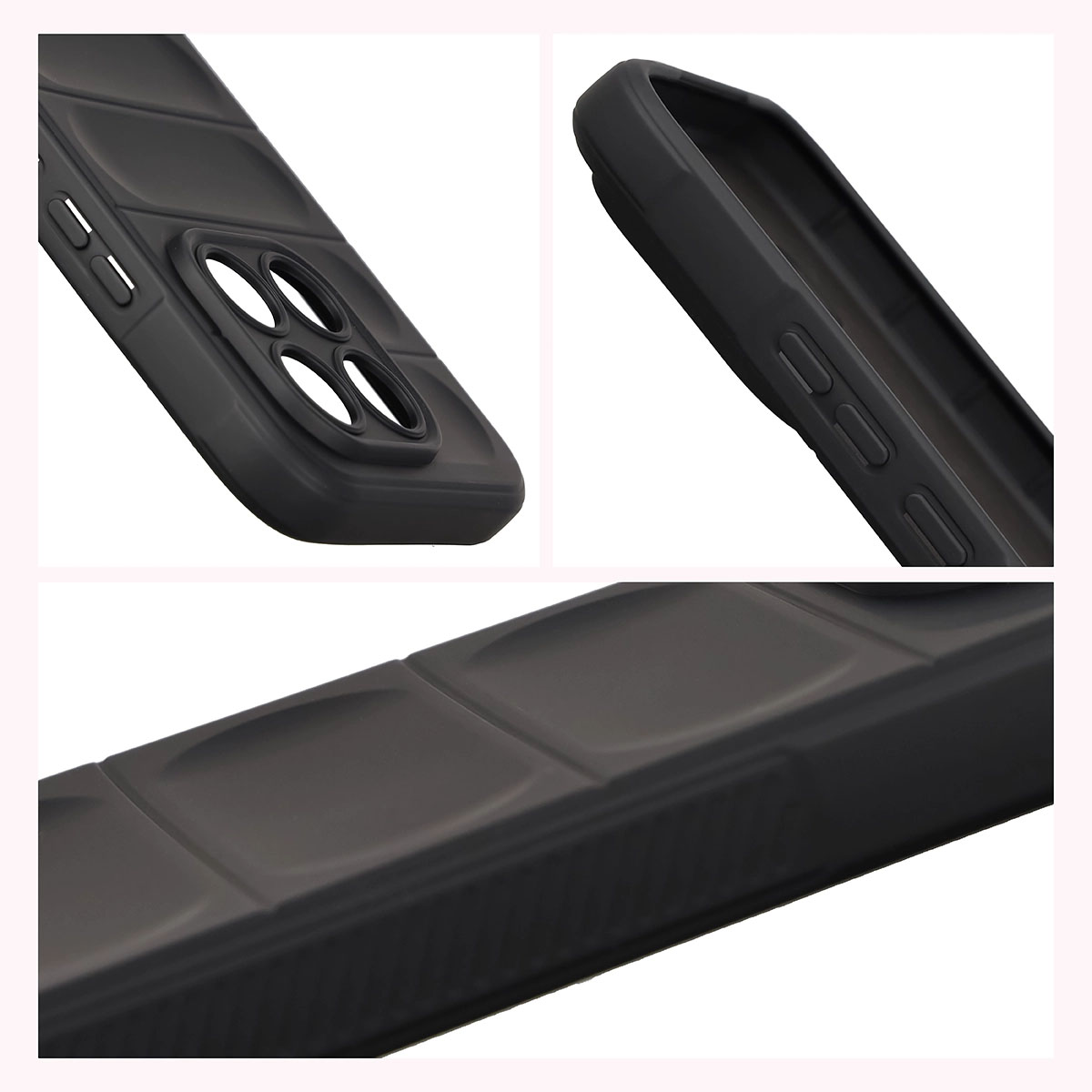 Teksturowane boki i podwyższone krawędzie ekranu i aparatu w etui Bizon Case Tur do Xiaomi 17T Pro