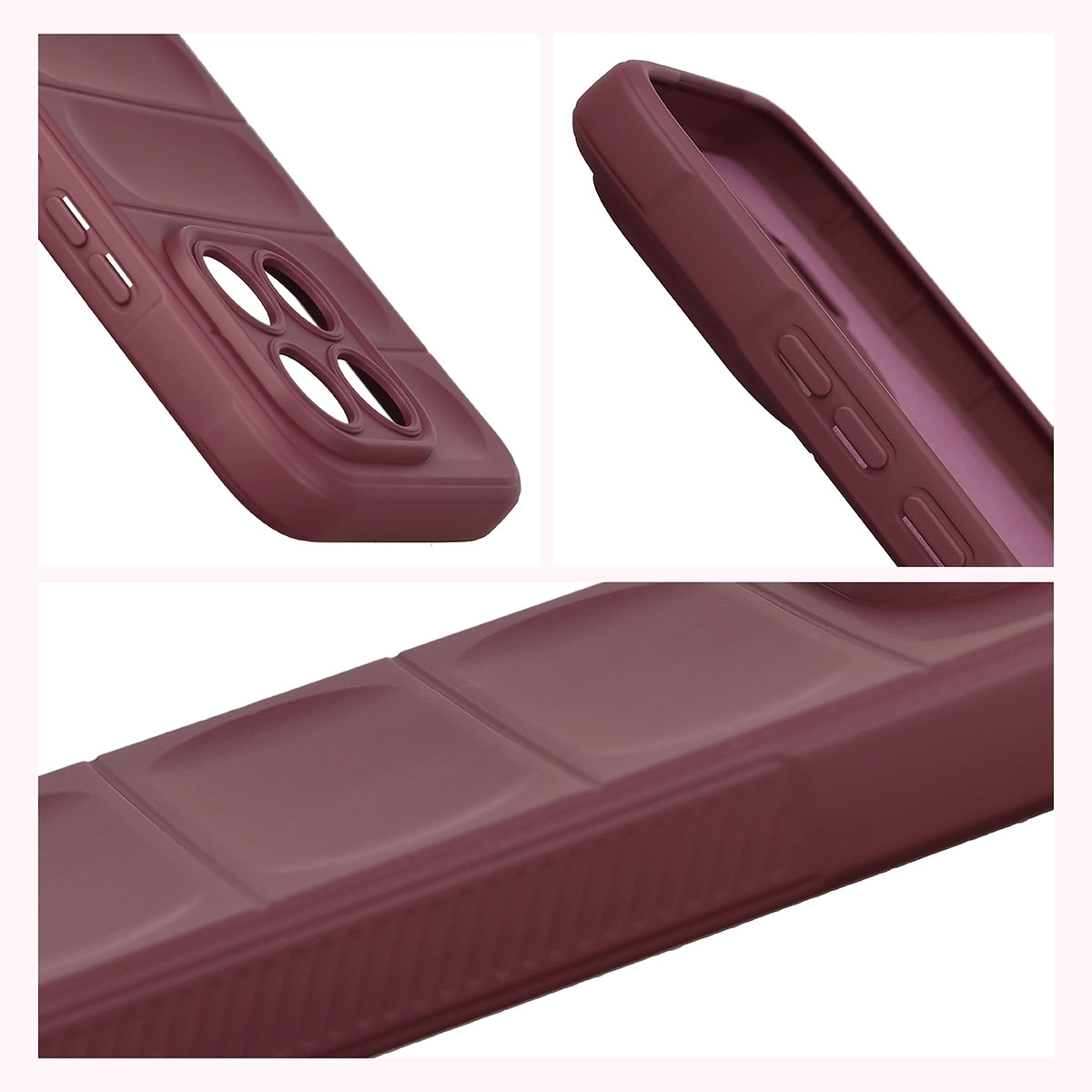 Teksturowane boki i podwyższone krawędzie ekranu i aparatu w etui Bizon Case Tur do Xiaomi 17T Pro