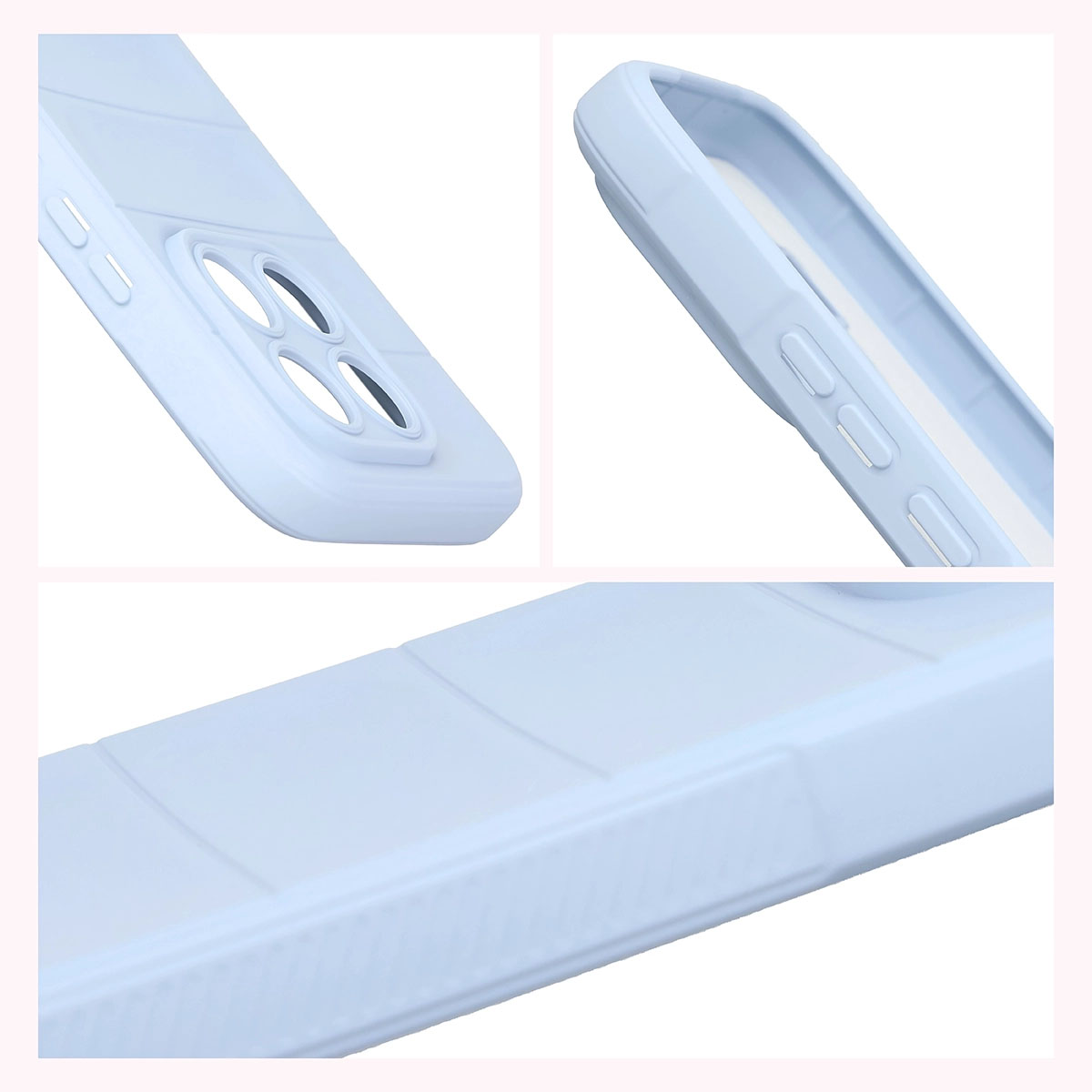 Teksturowane boki i podwyższone krawędzie ekranu i aparatu w etui Bizon Case Tur do Xiaomi 17T Pro