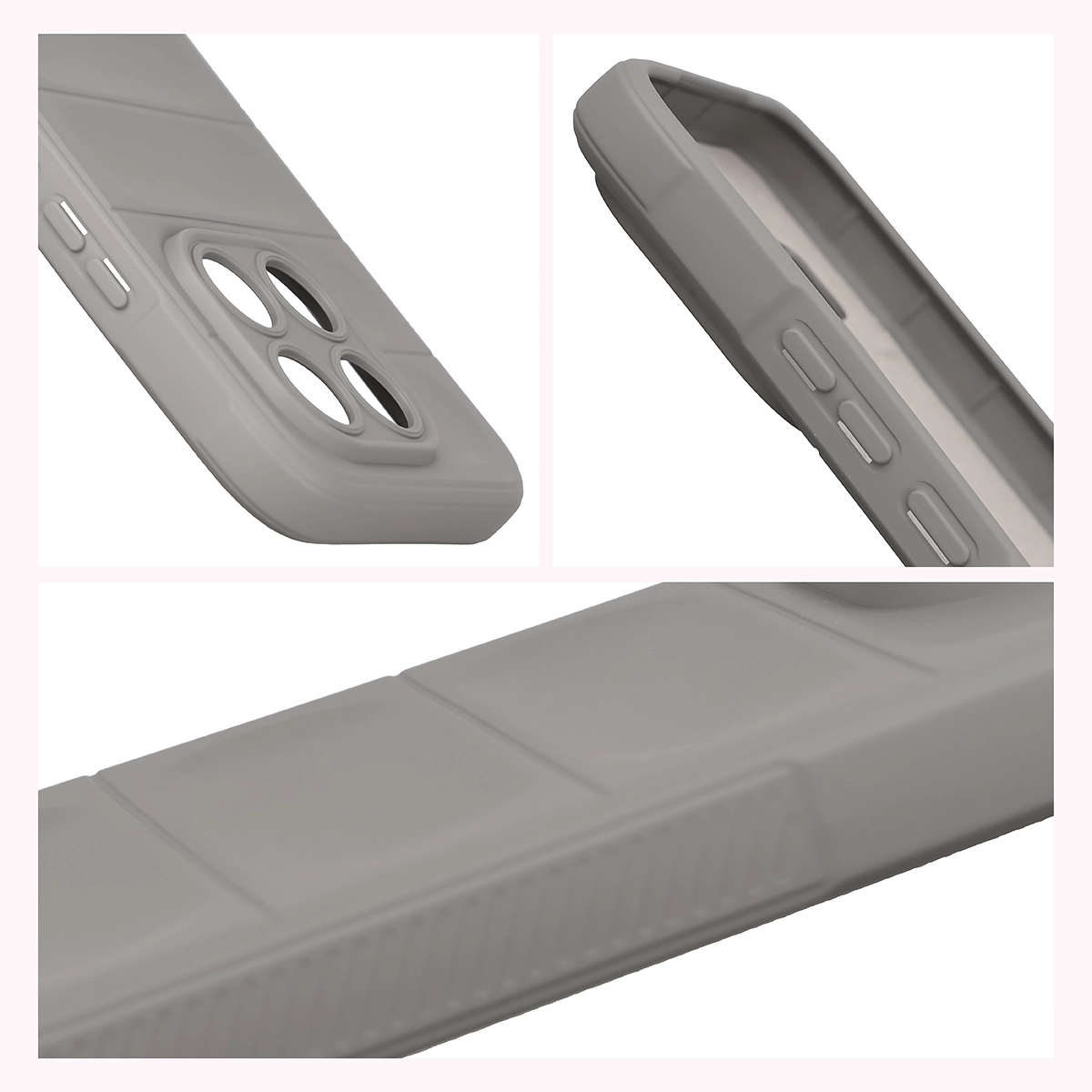 Teksturowane boki i podwyższone krawędzie ekranu i aparatu w etui Bizon Case Tur do Xiaomi 17T Pro