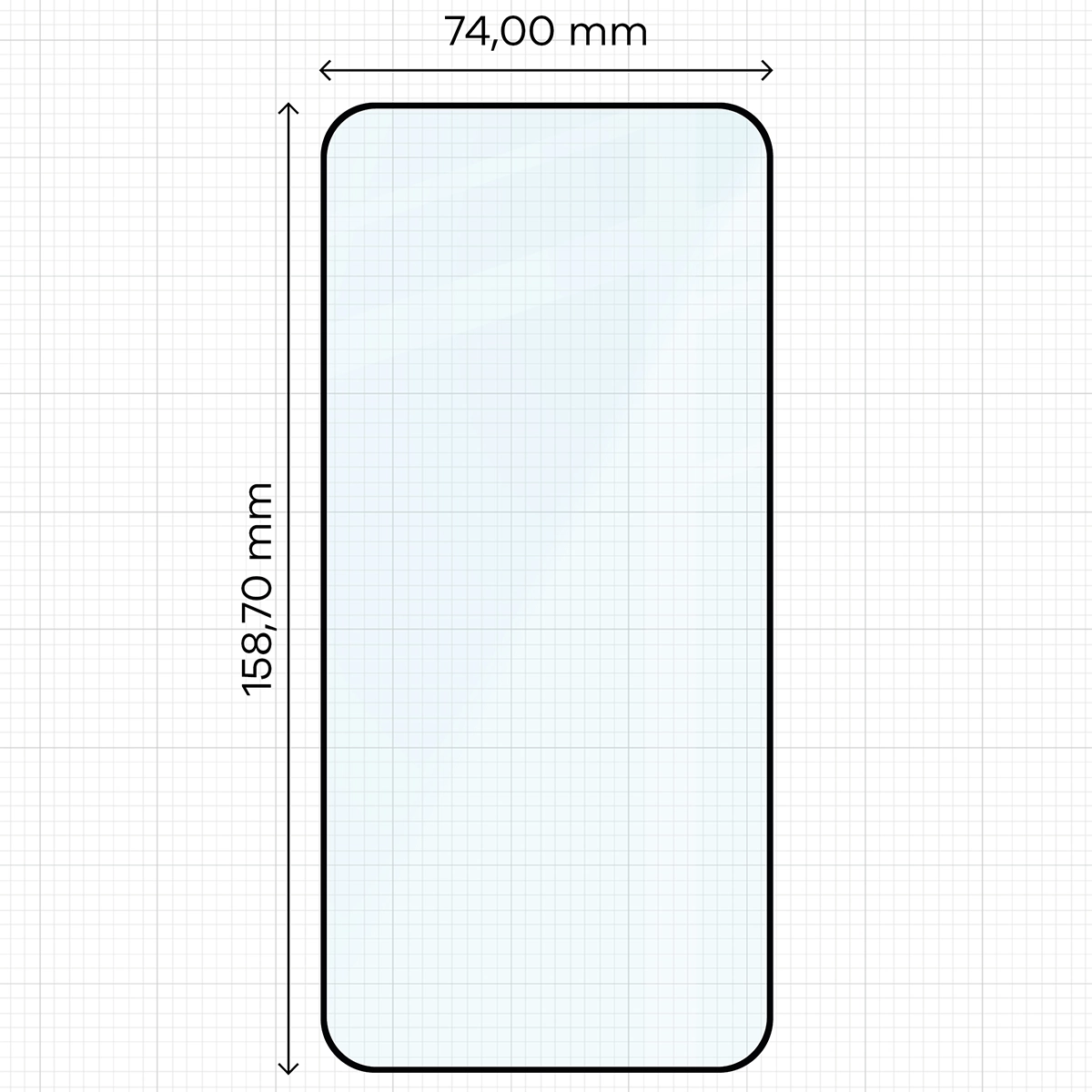 Wymiary szkła Bizon Glass Edge Duo do Xiaomi 17T Pro