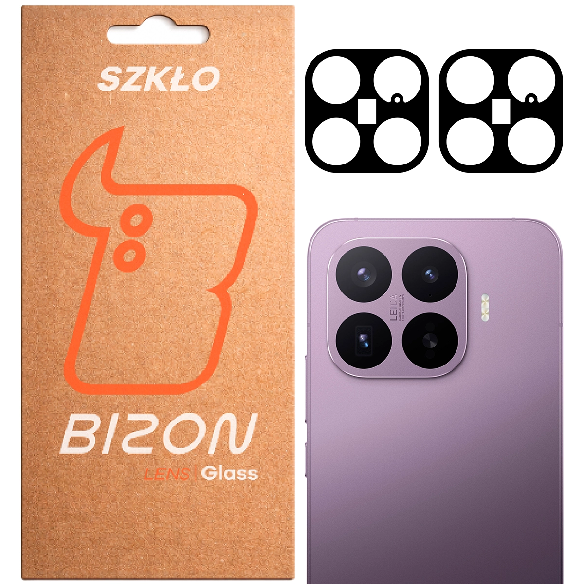 Pudełko i 2 sztuki szkła na aparat Bizon Glass Lens do Xiaomi 17T Pro