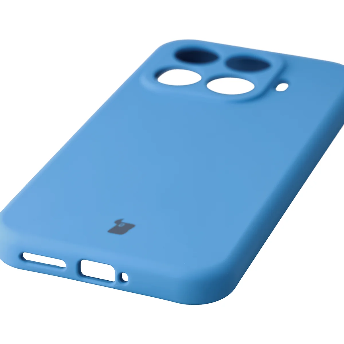 Zbliżenie na precyzyjne wycięcia i możliwość ładowania indukcyjnego w etui Bizon Soft Case do Xiaomi 17T Pro