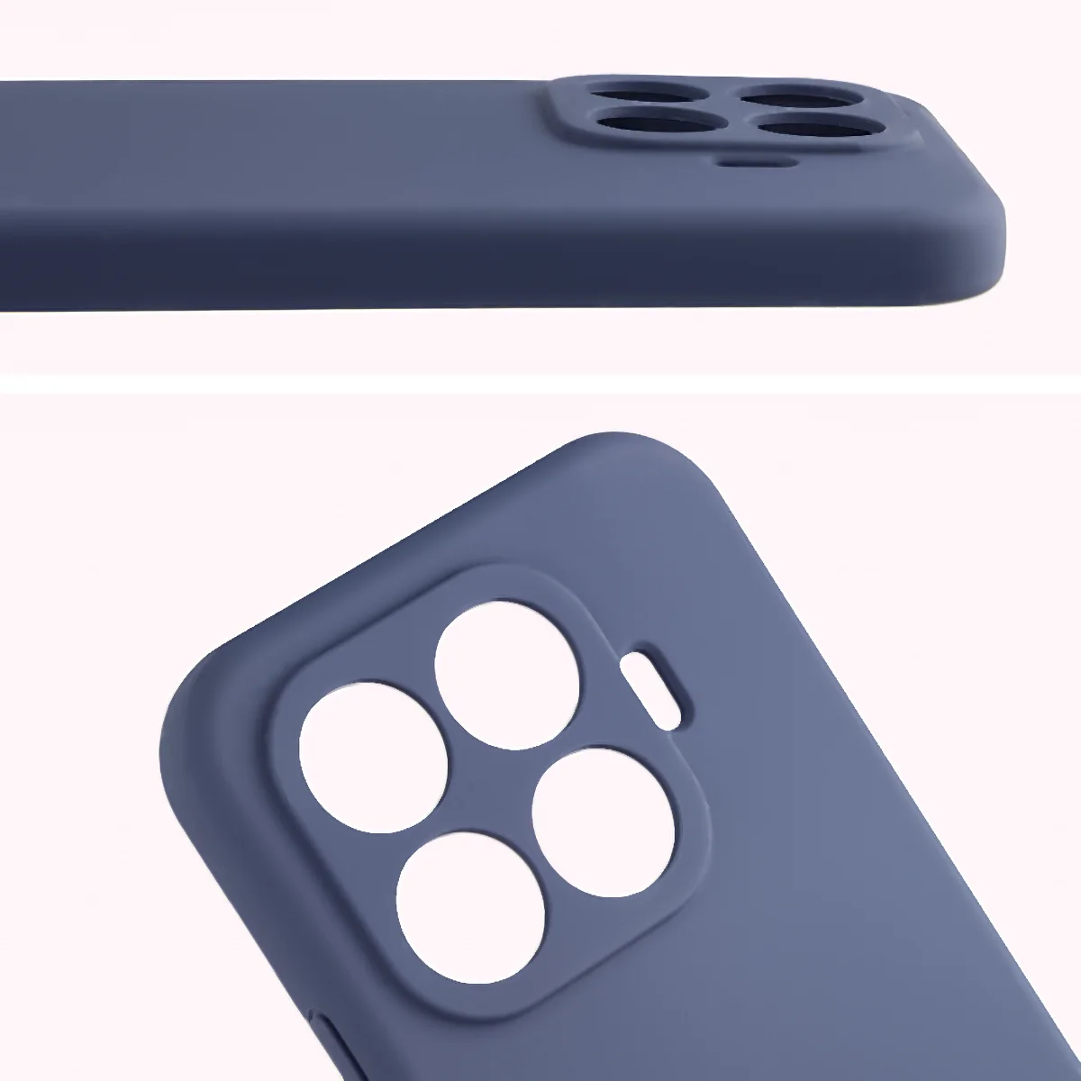 Zbliżenie na wycięcia na obiektywy w etui Bizon Soft Case do Xiaomi 17T Pro