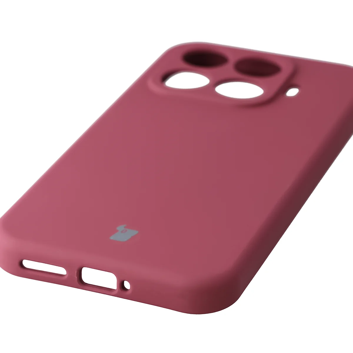 Zbliżenie na precyzyjne wycięcia i możliwość ładowania indukcyjnego w etui Bizon Soft Case do Xiaomi 17T Pro