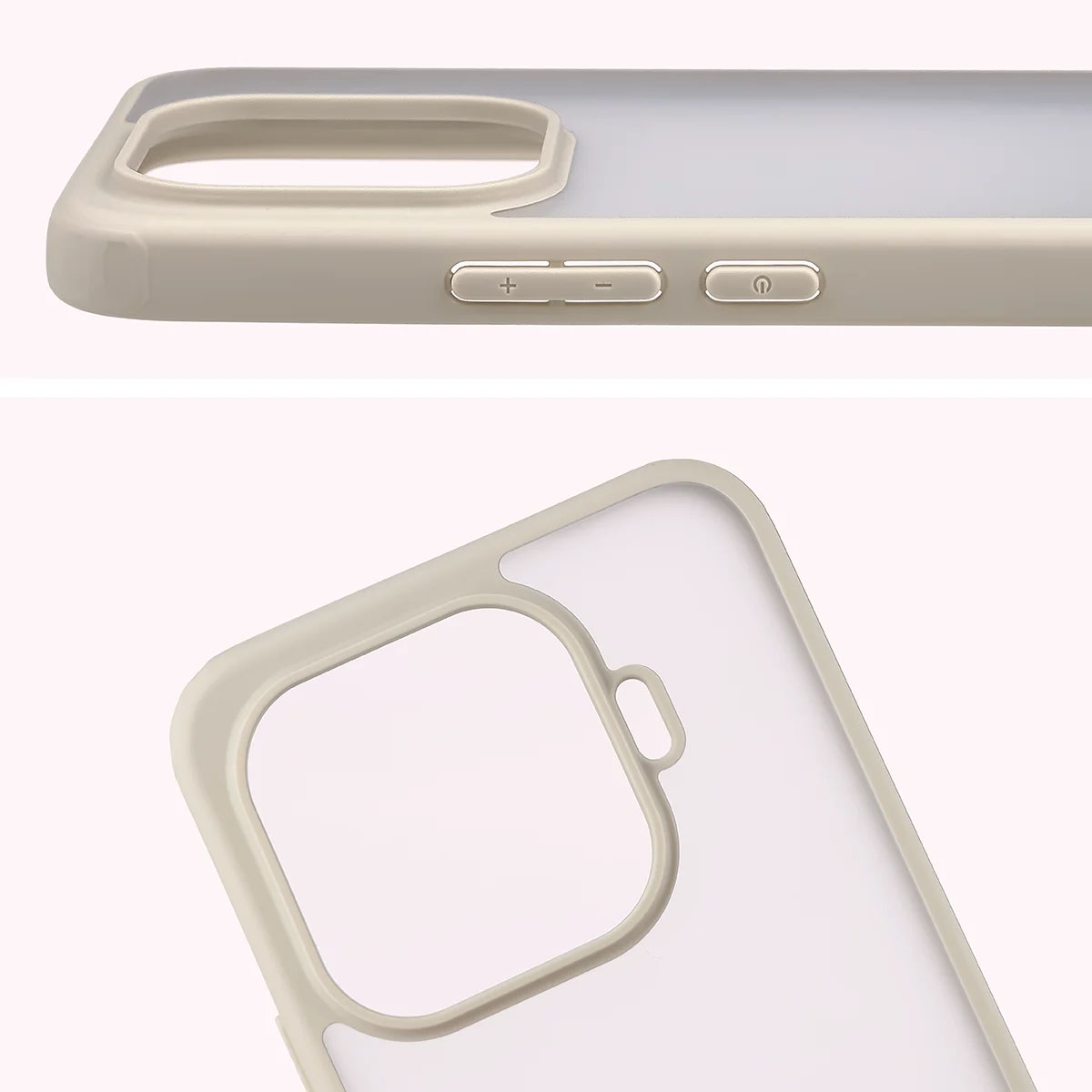Pełne wycięcie i podwyższone krawędzie aparatu w etui Bizon Case Angelo do Xiaomi 17T