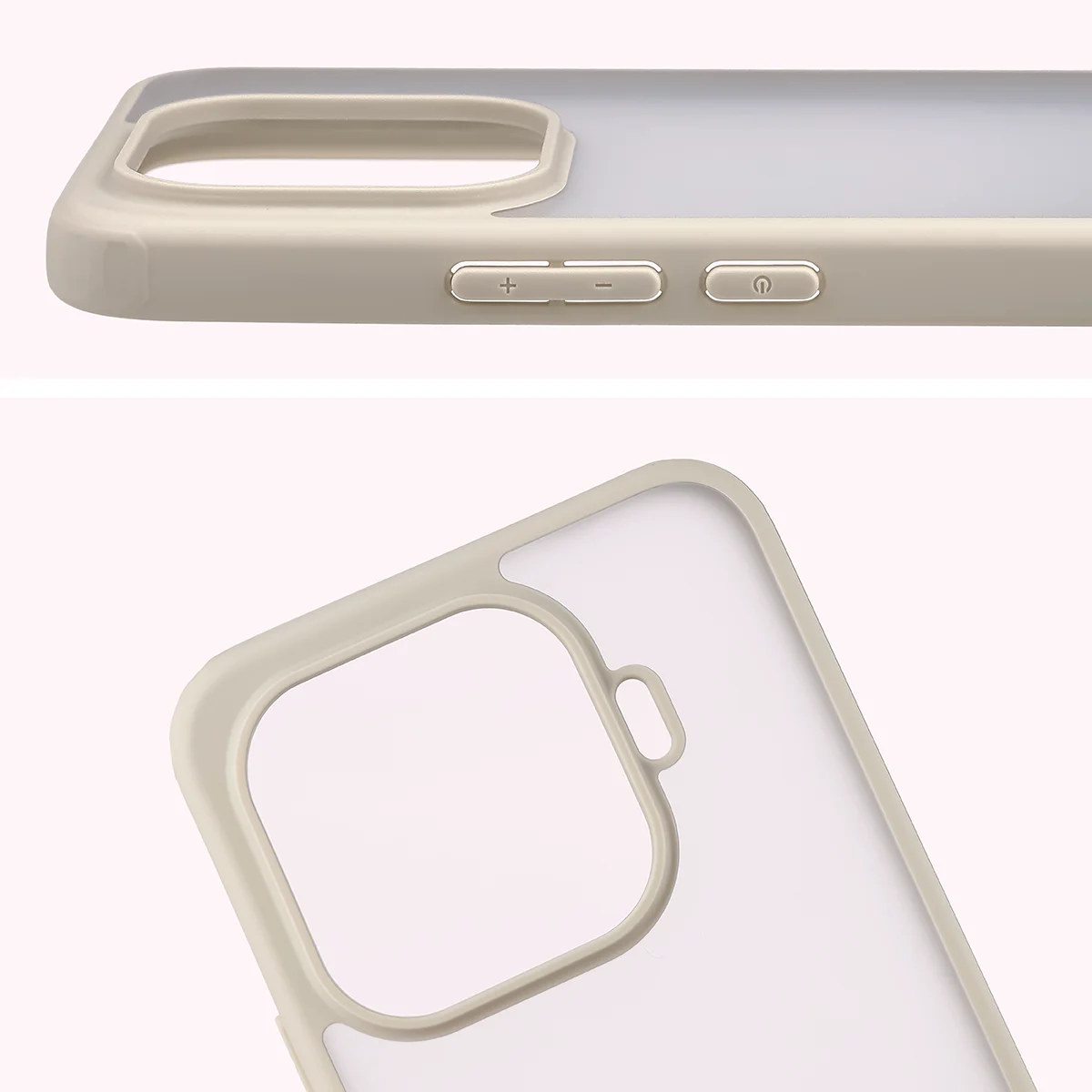 Pełne wycięcie i podwyższone krawędzie aparatu w etui Bizon Case Angelo do Xiaomi 17T
