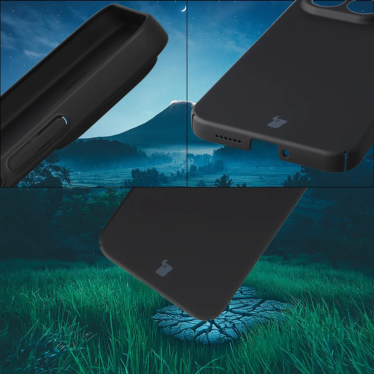Zintegrowane osłony na przyciski, wycięcia i twardy materiał etui Bizon Case Łupka do Xiaomi 17T