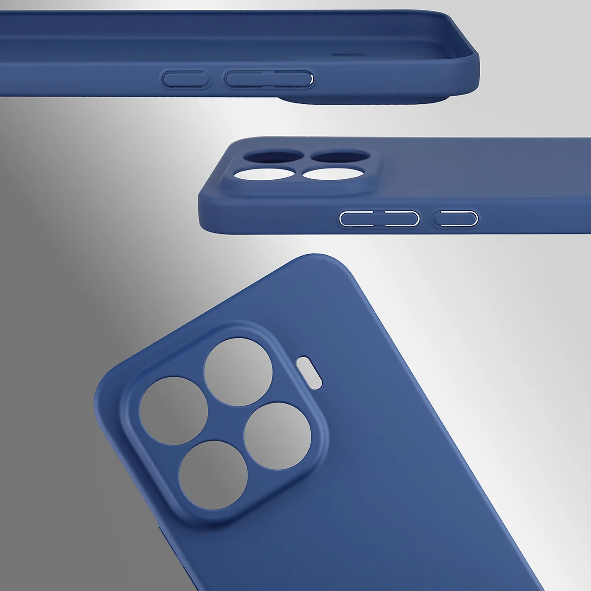 Dedykowane wycięcia i podwyższone krawędzie aparatu i ekranu w etui Bizon Case Łupka do Xiaomi 17T