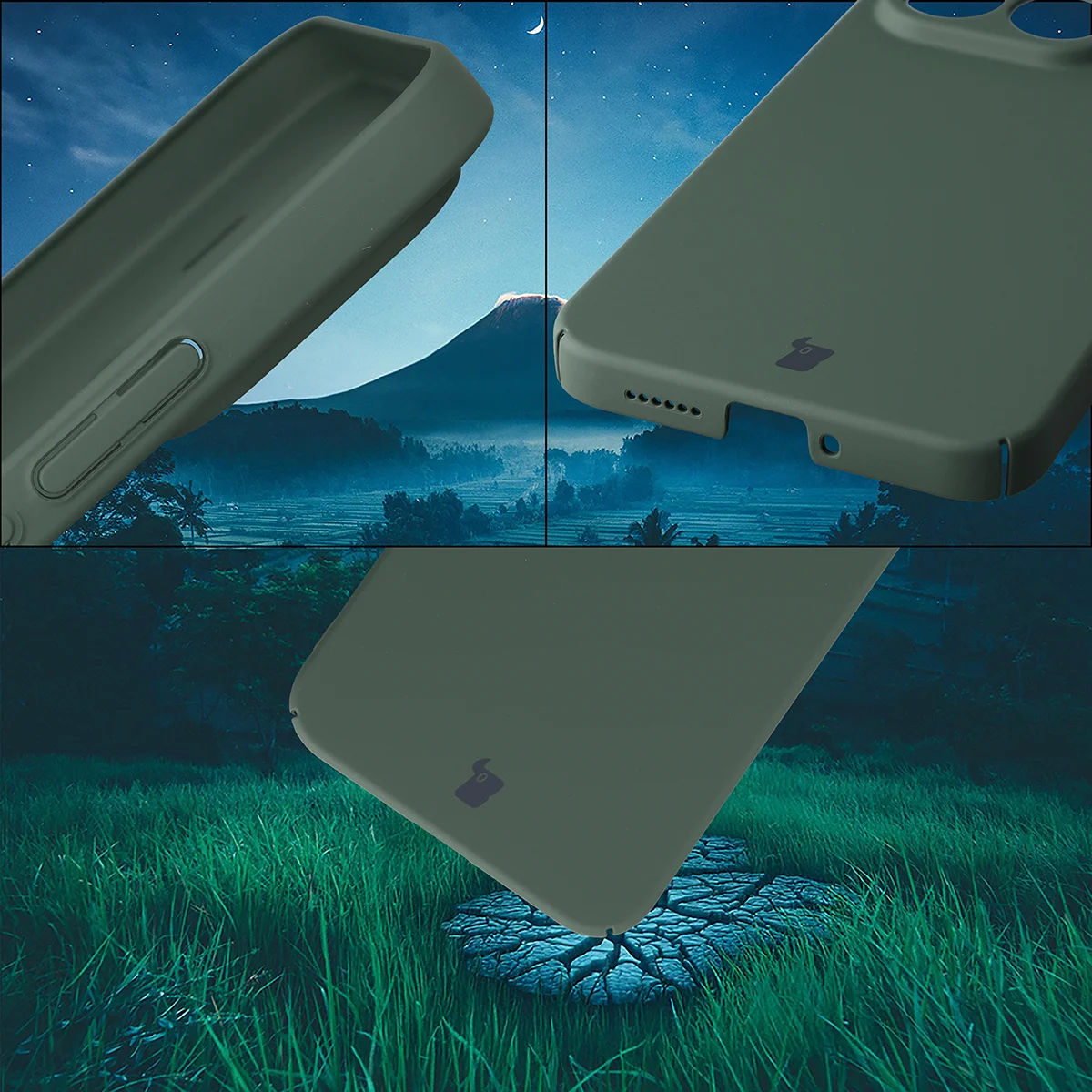 Zintegrowane osłony na przyciski, wycięcia i twardy materiał etui Bizon Case Łupka do Xiaomi 17T