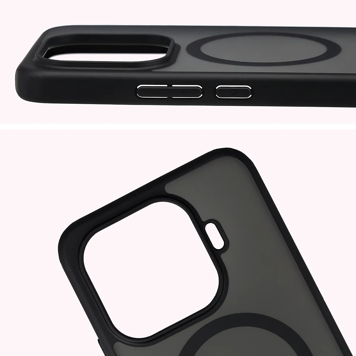 Pełne wycięcie i podwyższone krawędzie aparatu w etui Bizon Case MatteO do Xiaomi 17T