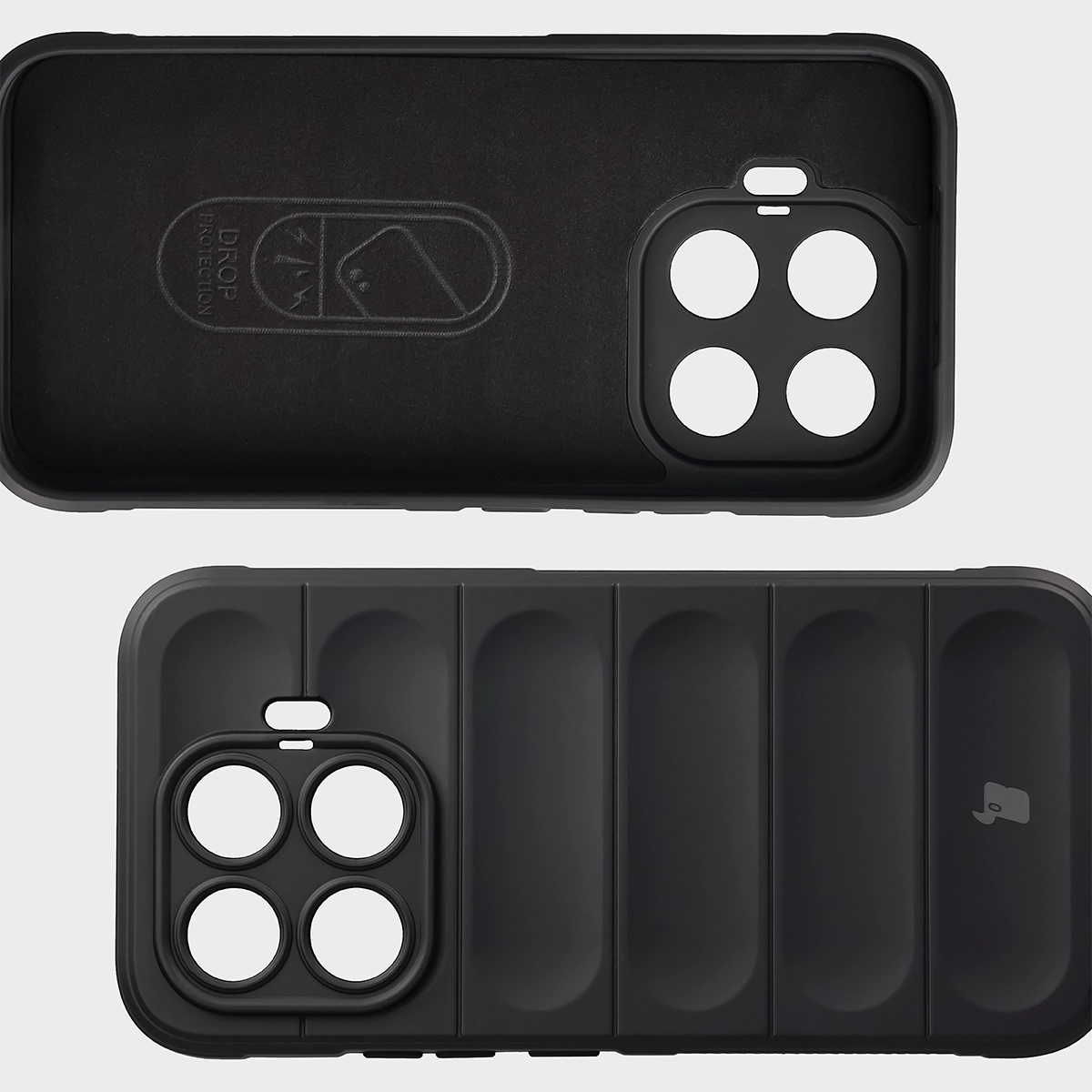 Wyściółka z mikrofibry, wyżłobienia na pleckach i wzmocnione narożniki w etui Bizon Case Tur do Xiaomi 17T